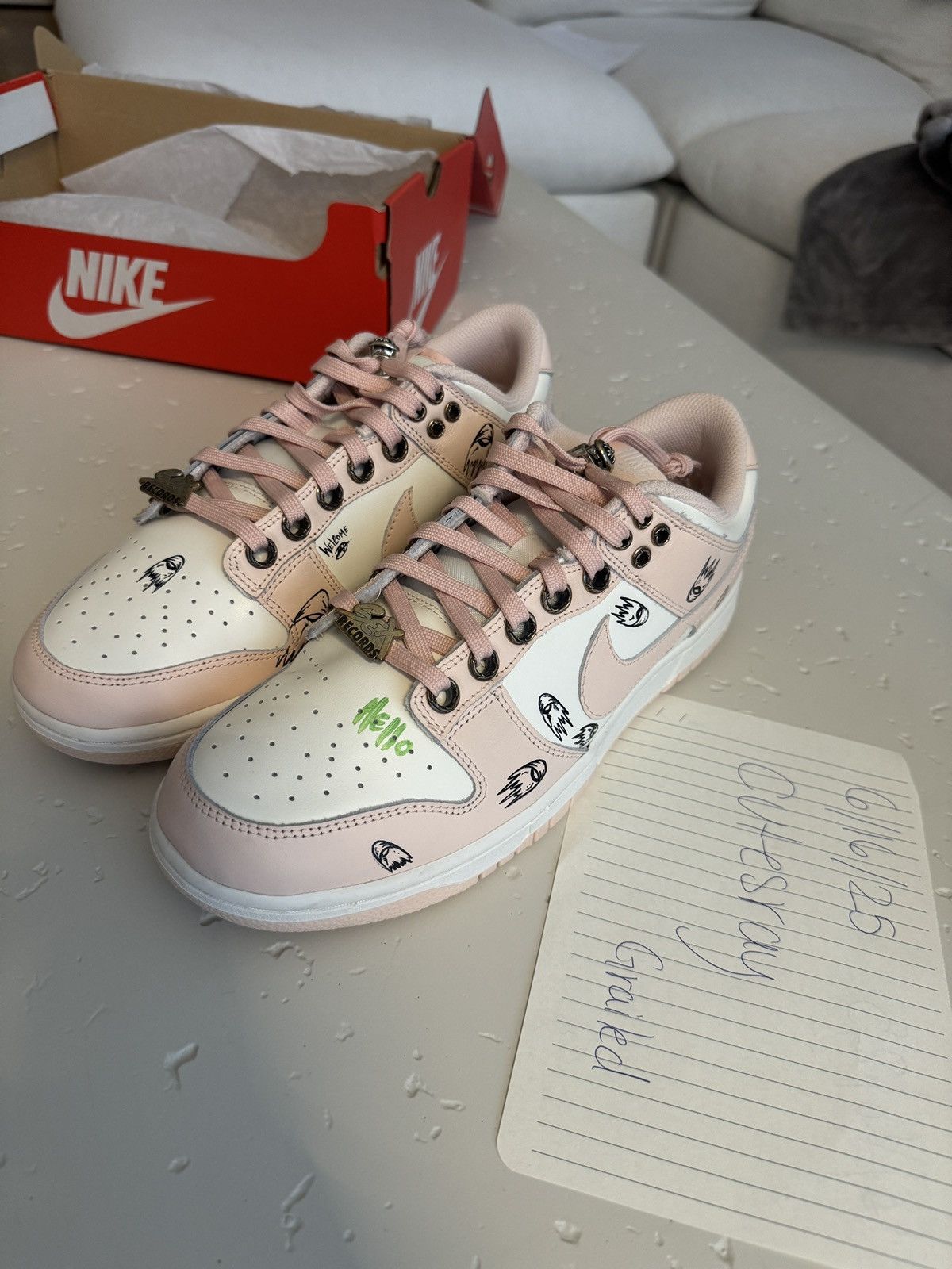 Chrome Hearts Matty Boy Hand Painted Chrome Hearts Nike Dunk Low Size US 10 / EU 43 - 1 Thumbnail