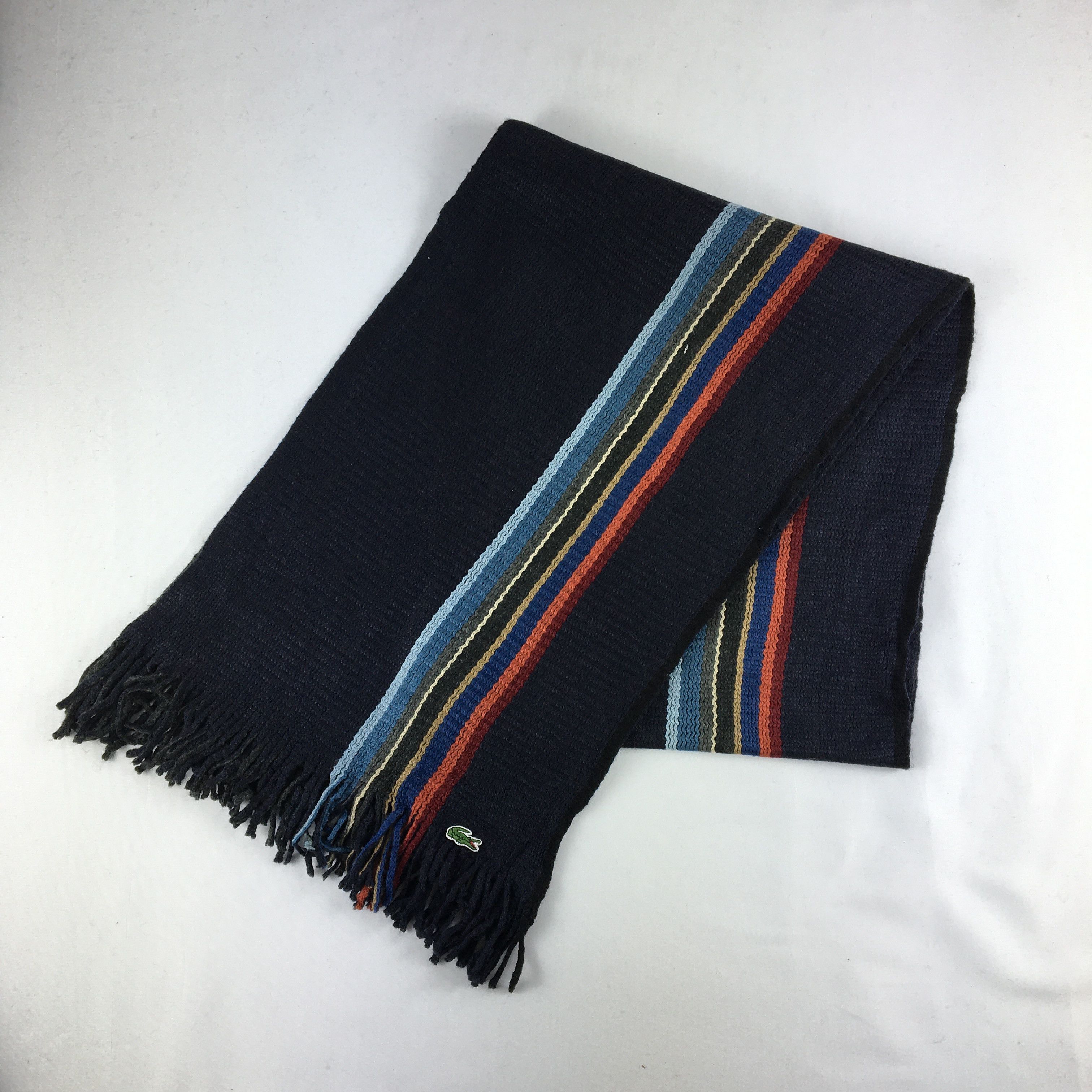 Lacoste Vintage Lacoste Scarf Muffler Wool Cashmere Scarves Size ONE SIZE - 3 Thumbnail