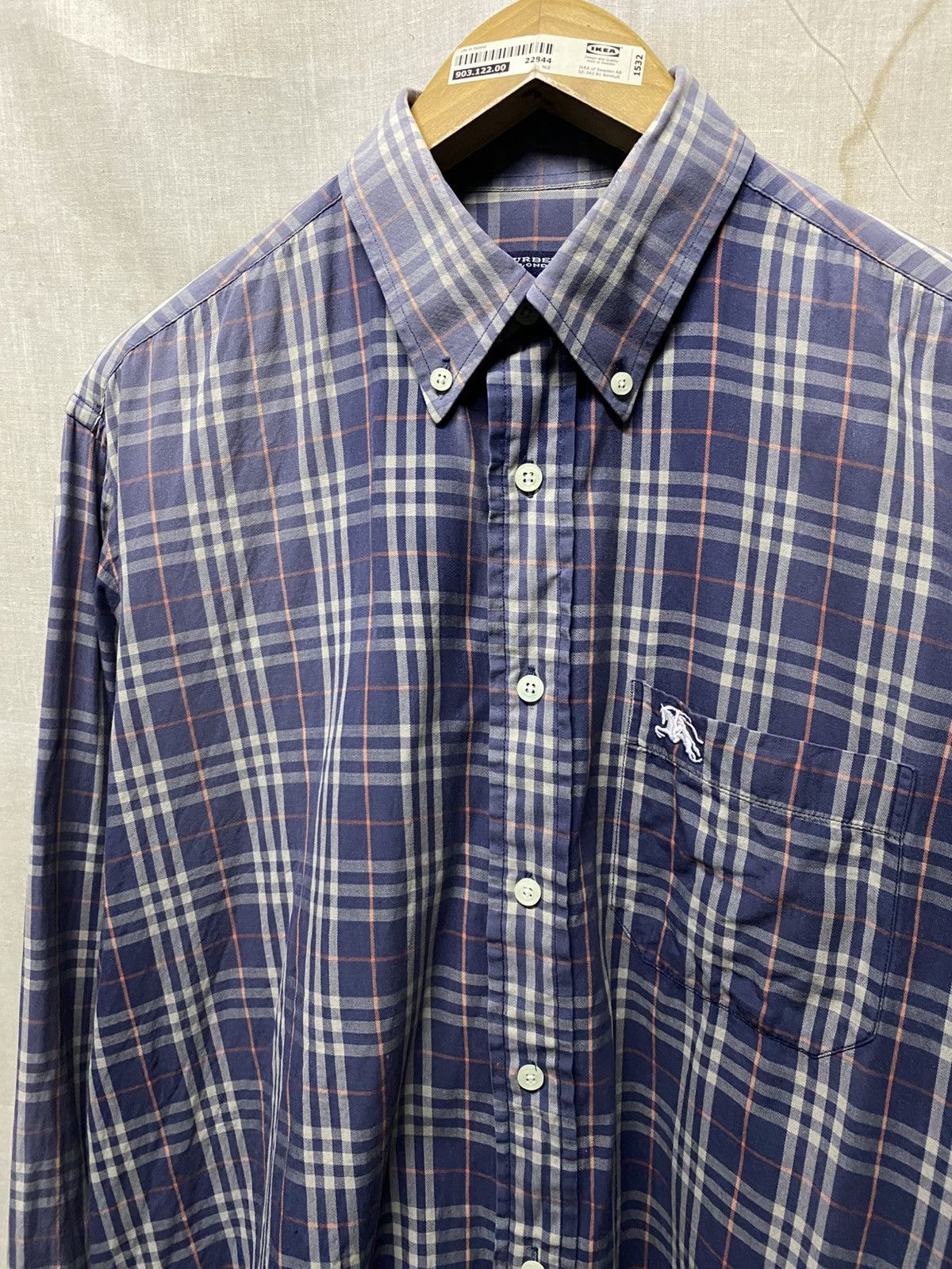Burberry Vintage Burberry London Nova Check Sunfaded Button Down Size US M / EU 48-50 / 2 - 1 Thumbnail