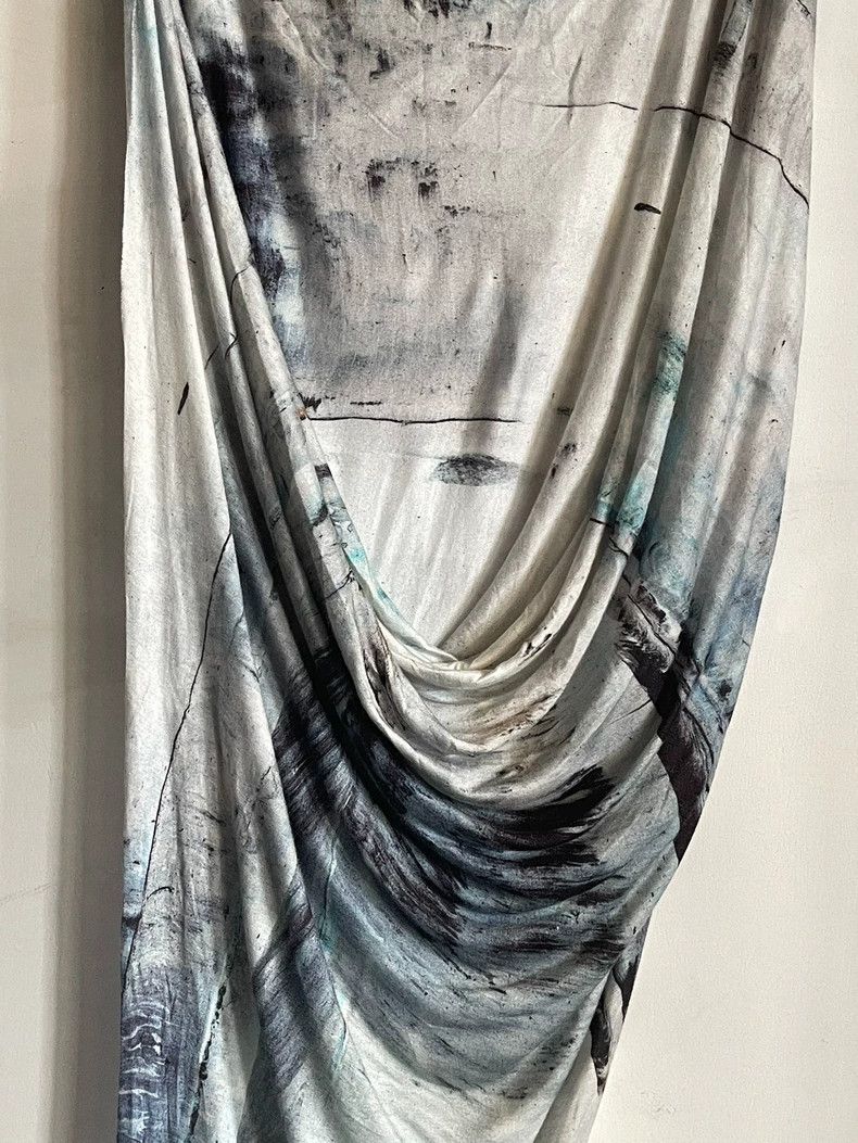 Helmut Lang HELMUT LANG sizeM Ink painting long dress Size 27" / US 4 / IT 40 - 1 Thumbnail