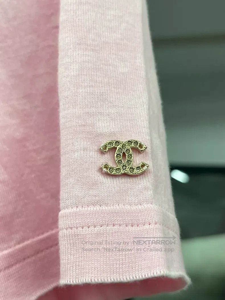 Chanel Chanel Pink hollow letter logo short sleeves Size XXS / US 00 / IT 34 - 2 Thumbnail