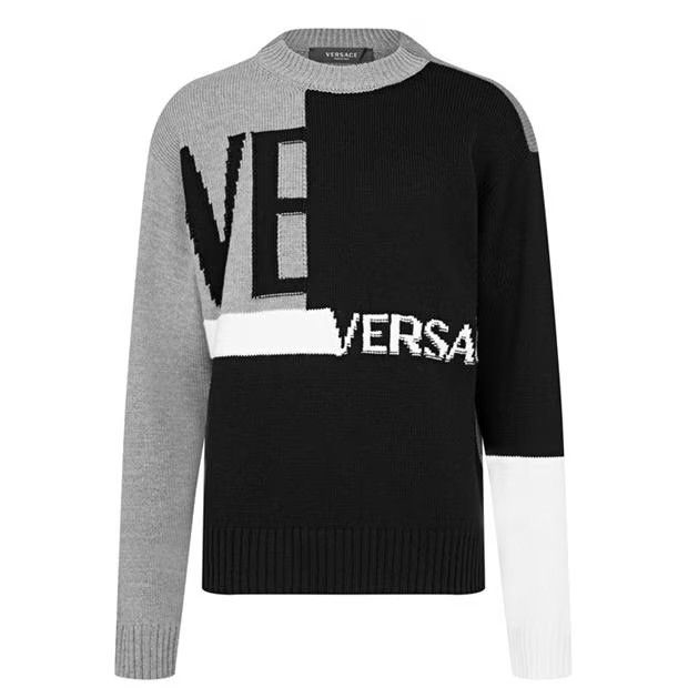 o1g2r1mq0824 Logo Knit Wool Jumper in Multicolor