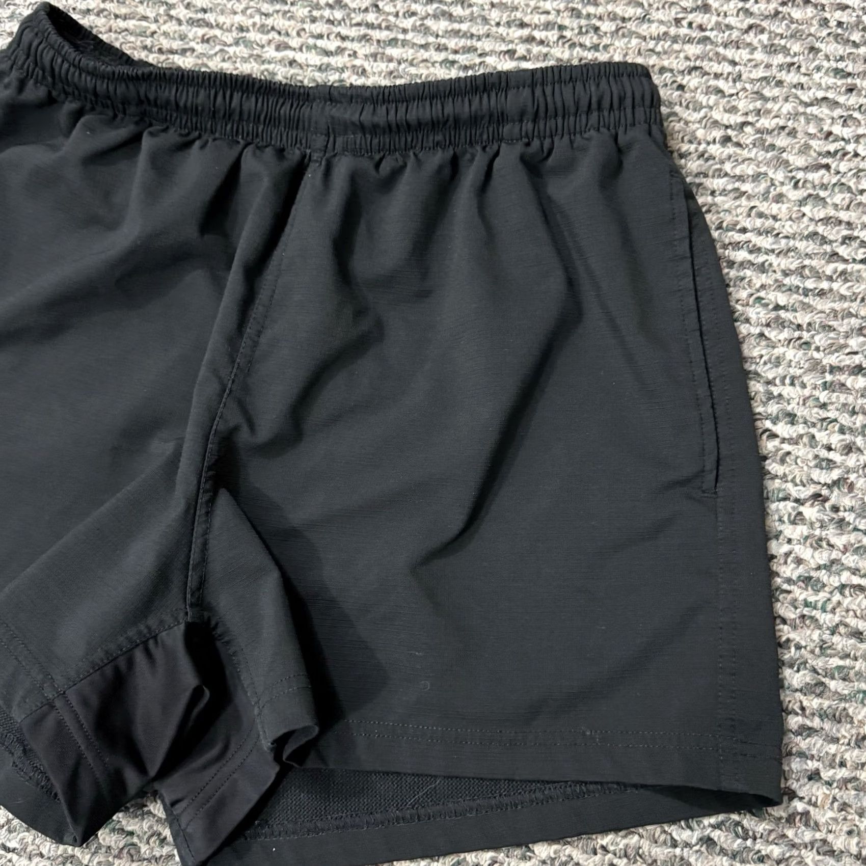 Vintage VINTAGE Steamroller Rugby Shorts Mens Large Black Sport Athletic Stretch Outdoor Slim Athletic Pockets 4 in Inseam Mens Size US 33 - 2 Thumbnail