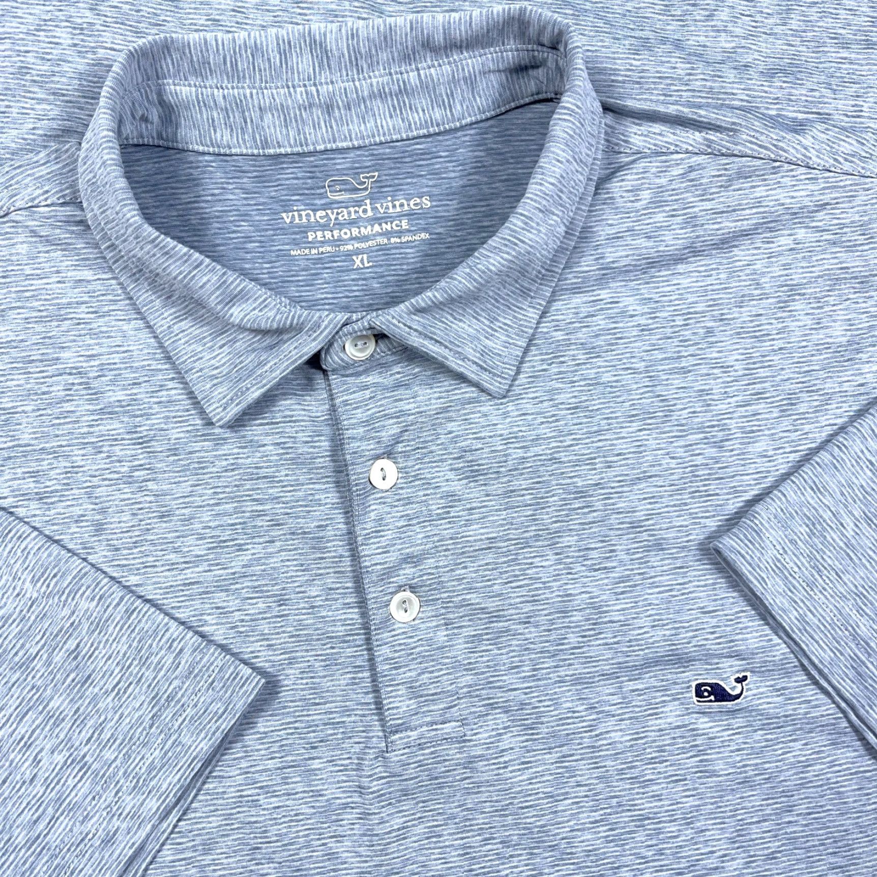 Vineyard Vines Vineyard Vines Polo Shirt Men XL Gray Performance Wicking Golf Whale STAIN Size US XL / EU 56 / 4 - 2 Thumbnail