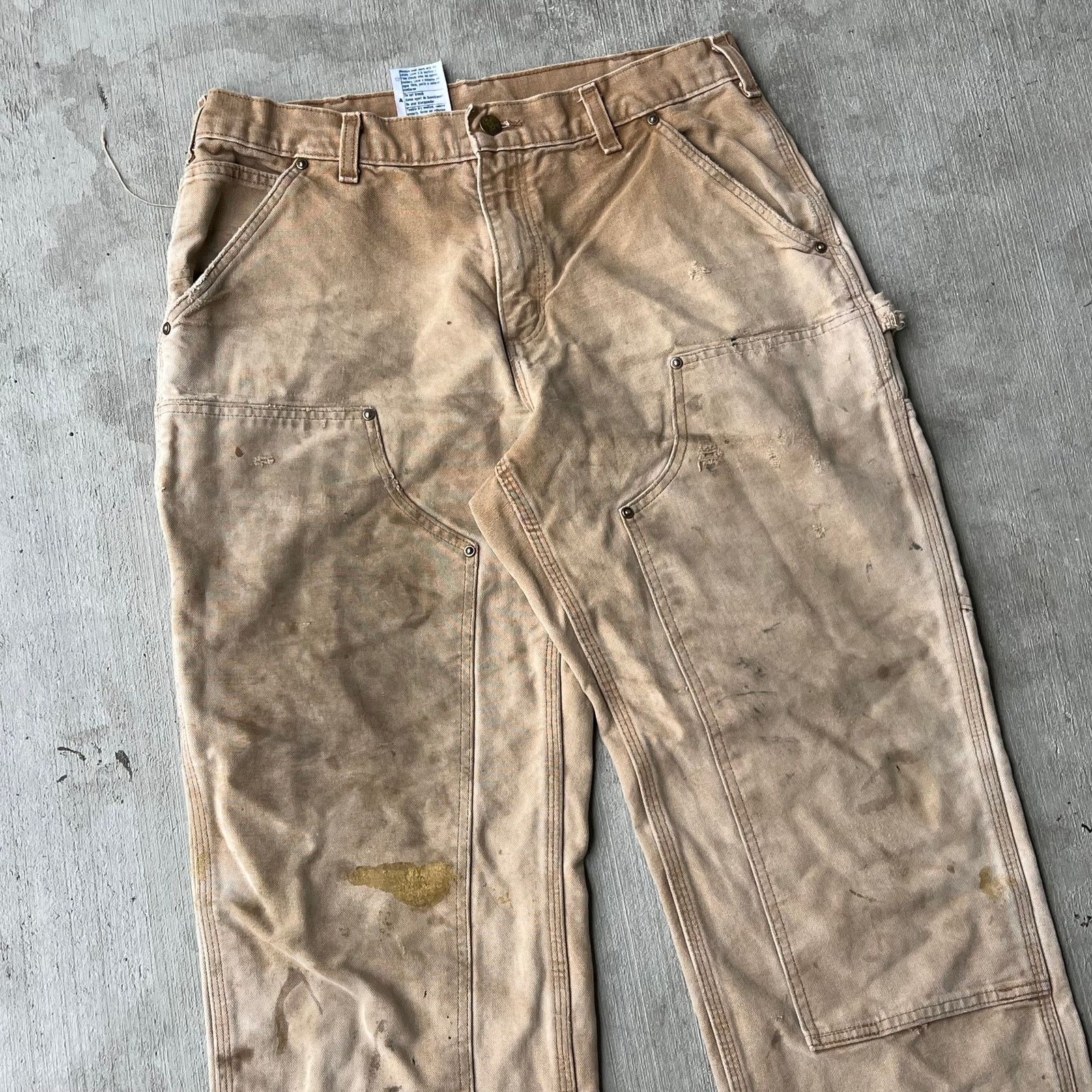 Carhartt × Vintage Carhartt brown double knee work wear carpenter pants Size US 32 / EU 48 - 2 Thumbnail