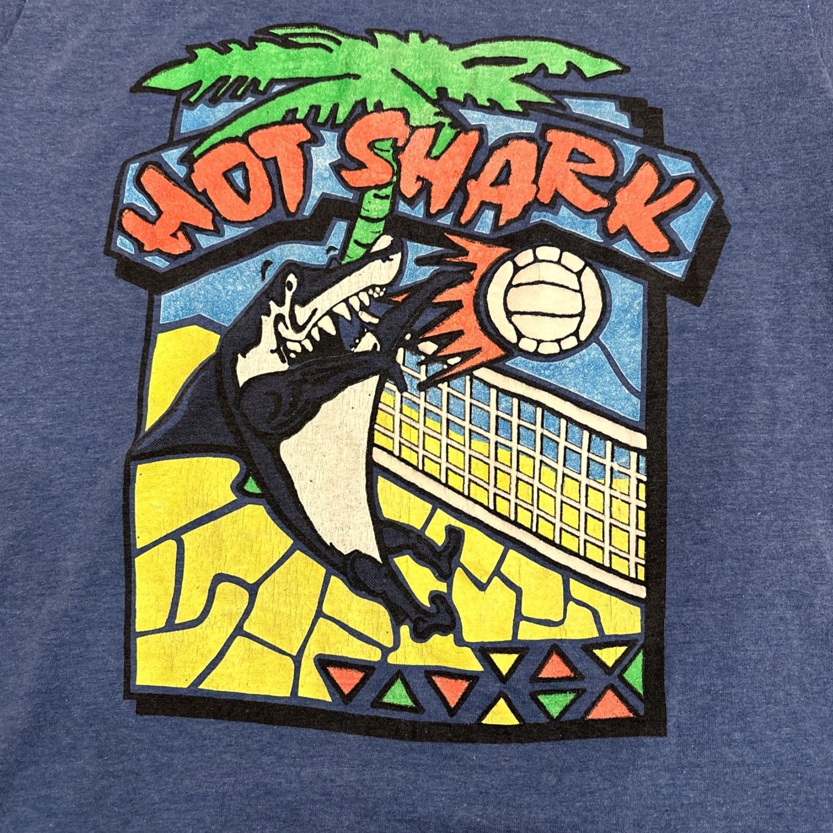 Vintage VINTAGE Hot Shark Stitch Volleyball T-Shirt Blue, Size Medium, Men’s, Unbranded, Classic Single Stitch, 90s? 90s-esque, Mens Shirt Size US M / EU 48-50 / 2 - 2 Thumbnail
