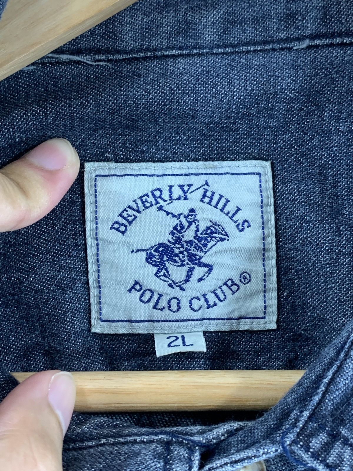 Beverly Hills Polo Club × Vintage Beverly Hills Polo Club Denim Shirt Size US XL / EU 56 / 4 - 4 Thumbnail