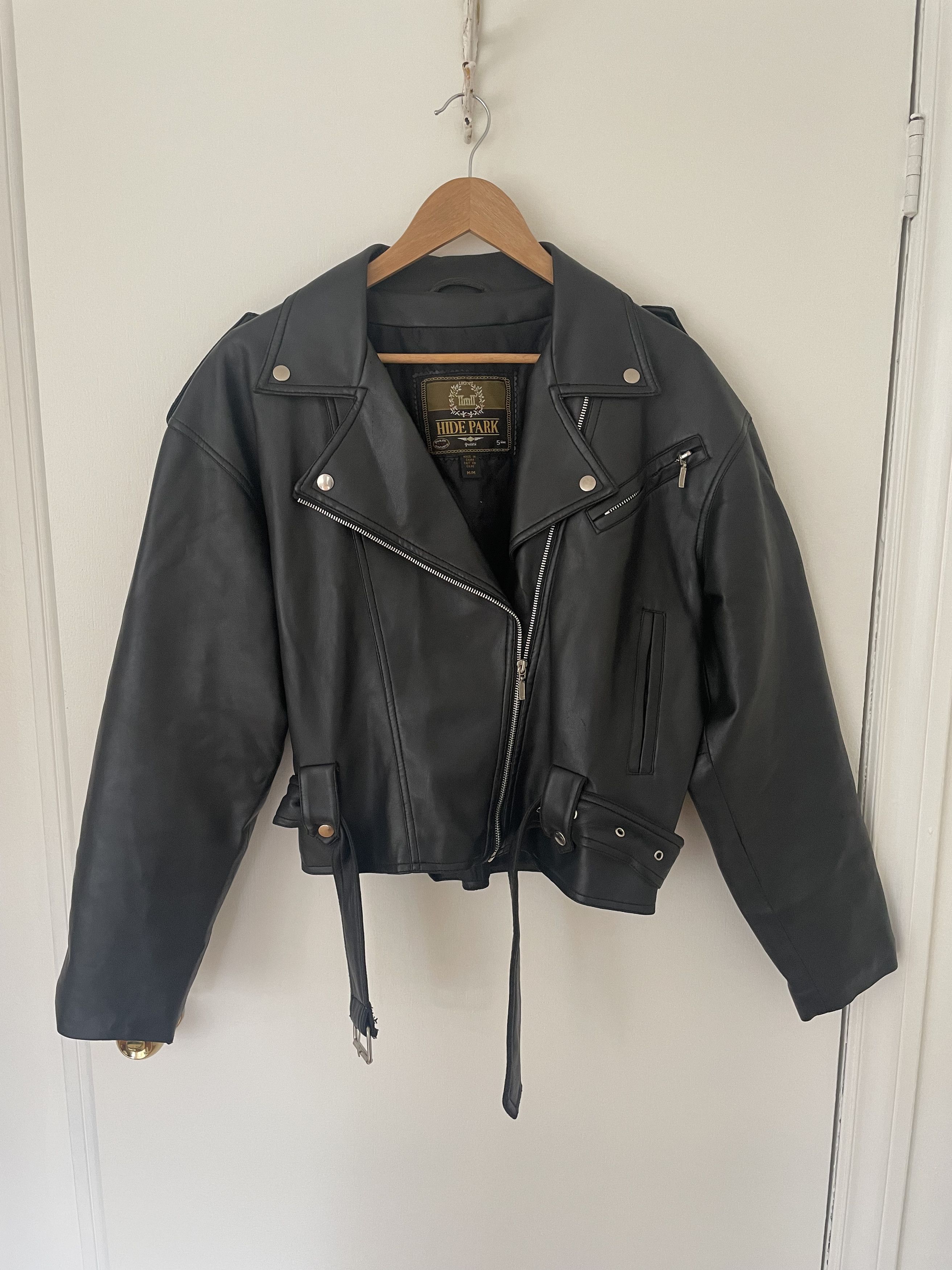 Vintage Vintage Hide Park Motorcycle Faux Leather Jacket Size US M / EU 48-50 / 2 - 1 Thumbnail