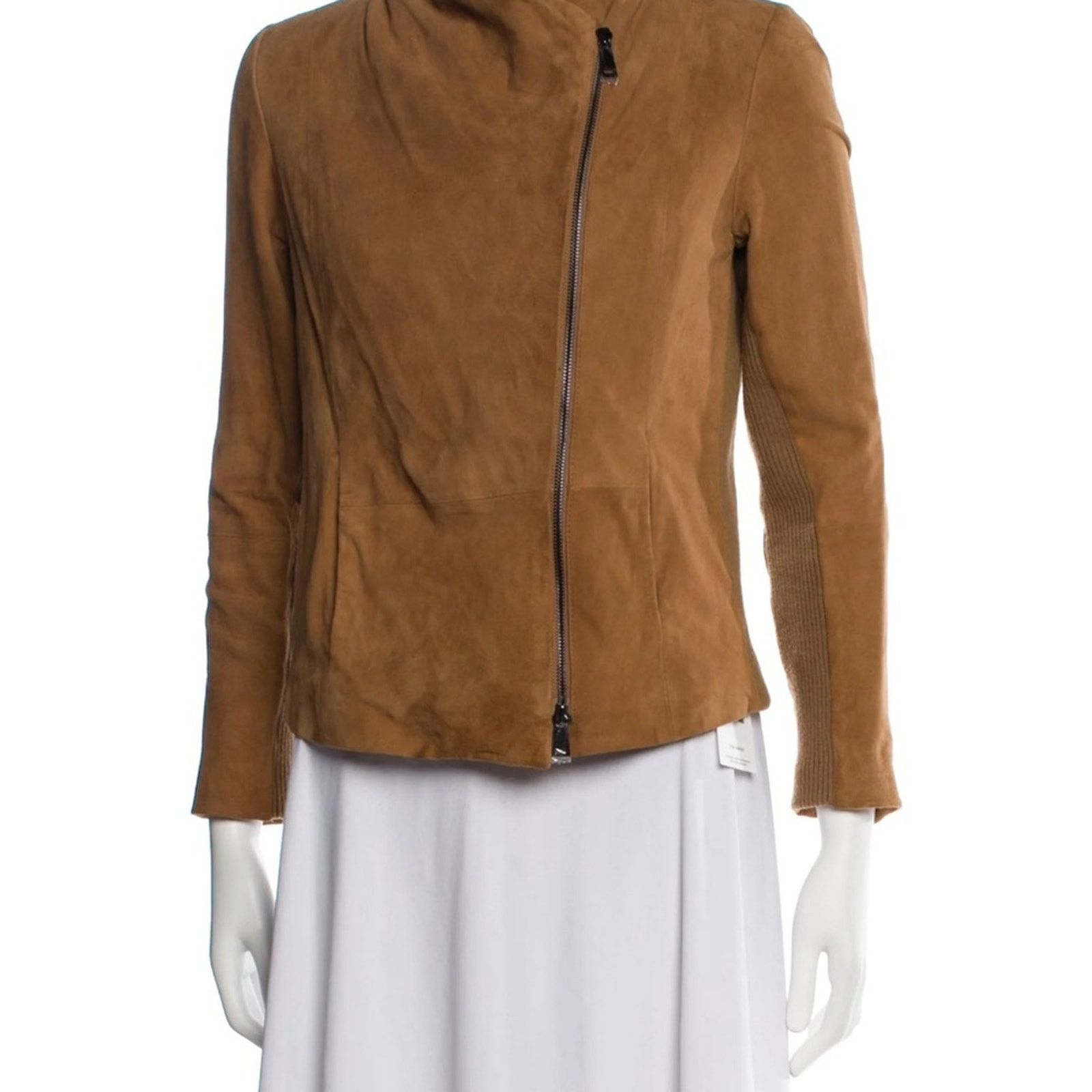 Vince Vince Goat Leather Zip Up Suede Jacket Motorcycle Biker L Size L / US 10 / IT 46 - 4 Thumbnail