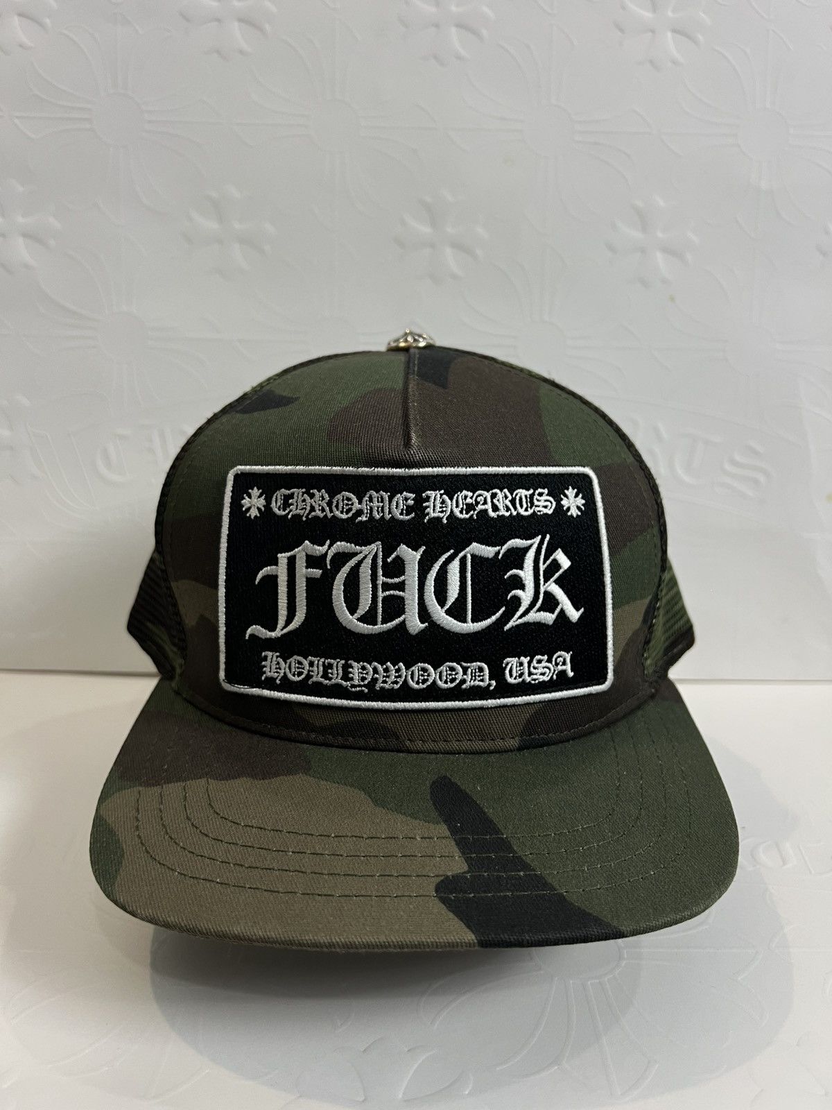 Chrome Hearts Chrome Hearts Fuck Hollywood Trucker hat Size ONE SIZE - 1 Thumbnail