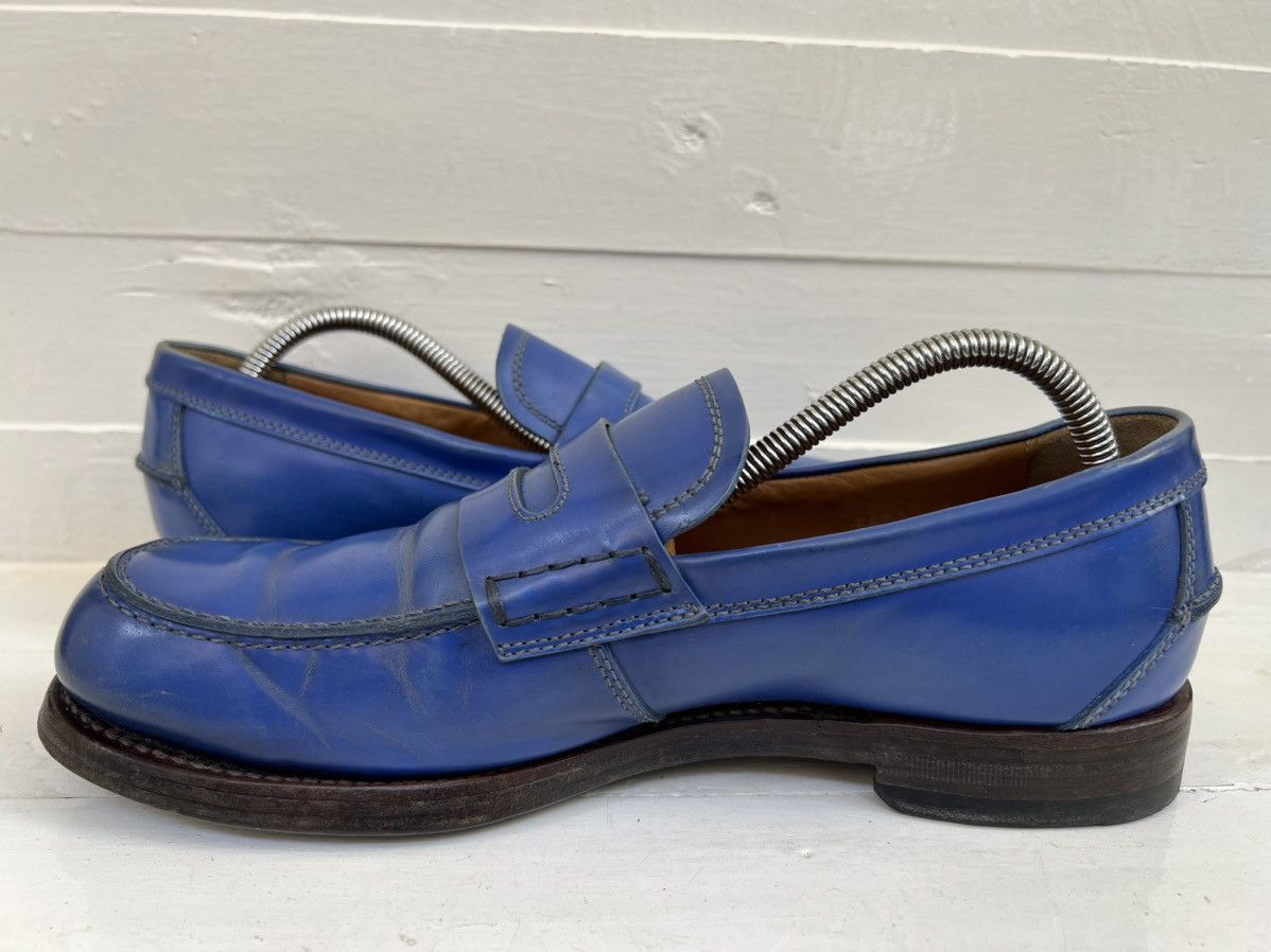 Gucci Gucci Men’s Blue Leather Goodyear Welt Penny Loafers Size US 8 / EU 41 - 7 Thumbnail