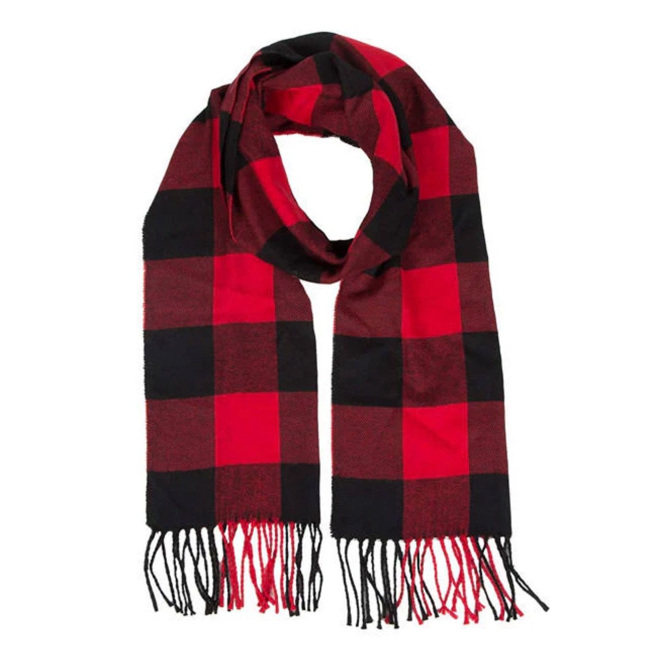 Other Cashmere Feel buffalo plaid acrylic scarf with 3” fringe. Size ONE SIZE - 2 Thumbnail