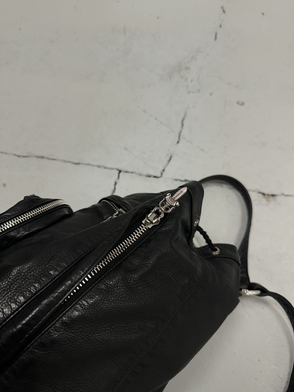 Chrome Hearts Chrome Hearts Flooded Leather Patch Drawstring Backpack Size ONE SIZE - 7 Thumbnail