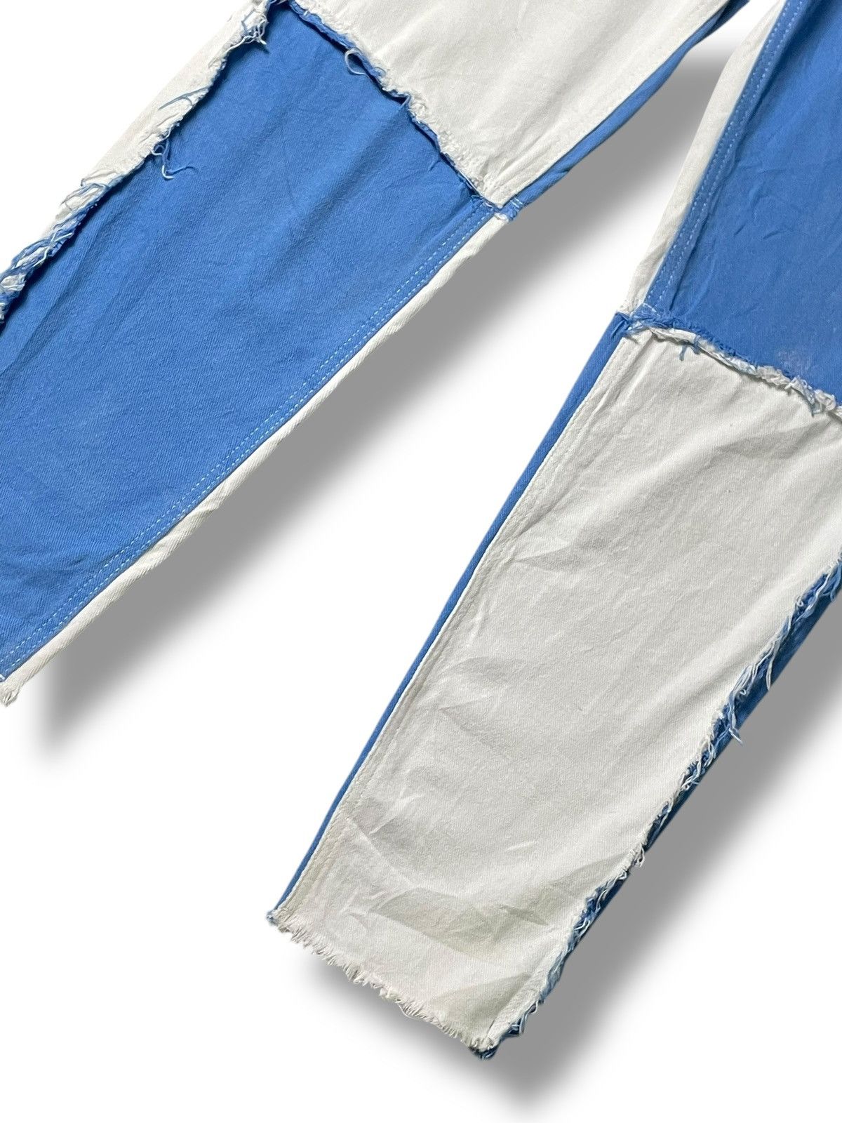 Designer × Shein SHEIN Brand Patchwork Straight Cut Jeans (87) Size US 27 - 4 Thumbnail