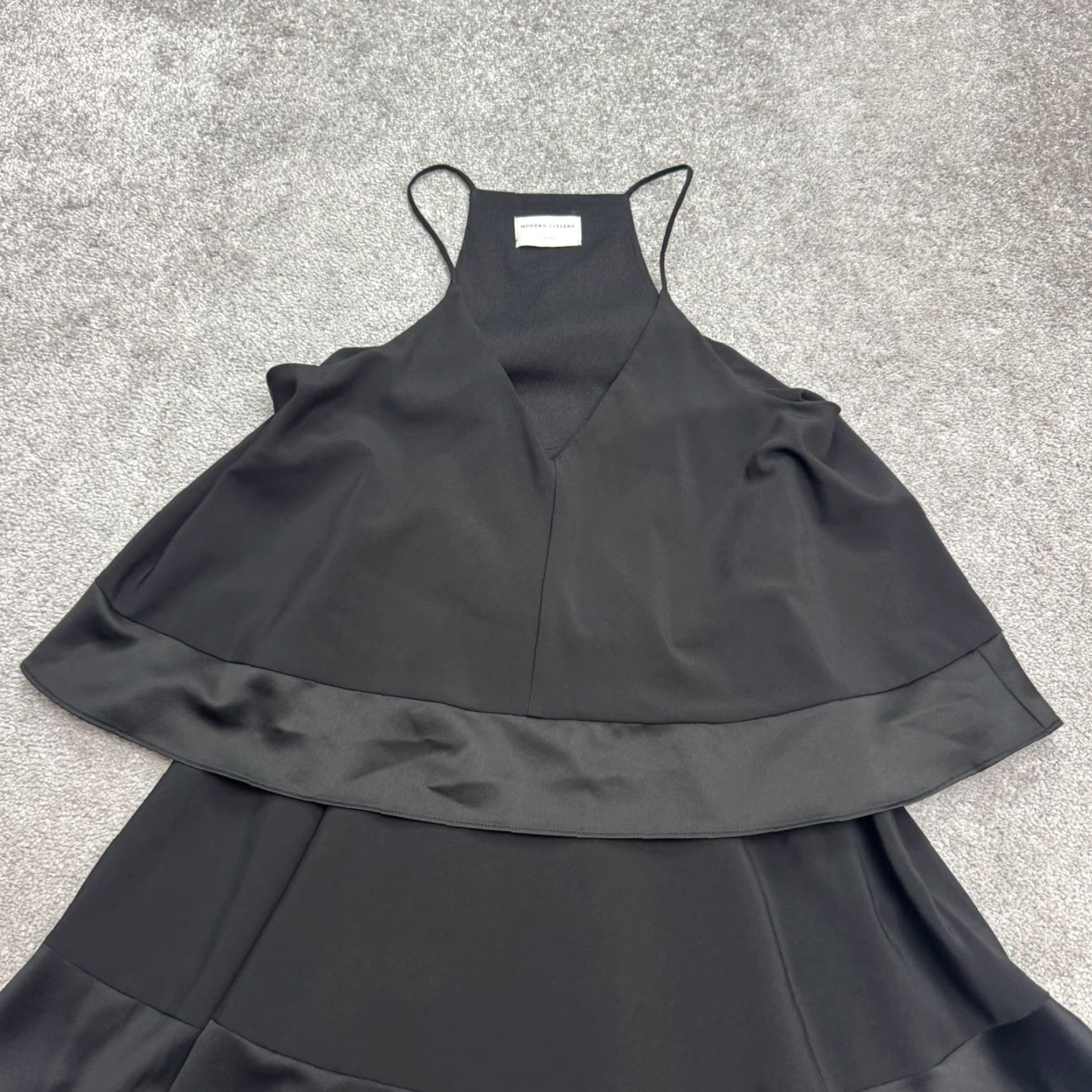 Citizen Modern Citizen Halter Satin A-Line Mini Dress Womens Large Black Size L / US 10 / IT 46 - 4 Thumbnail