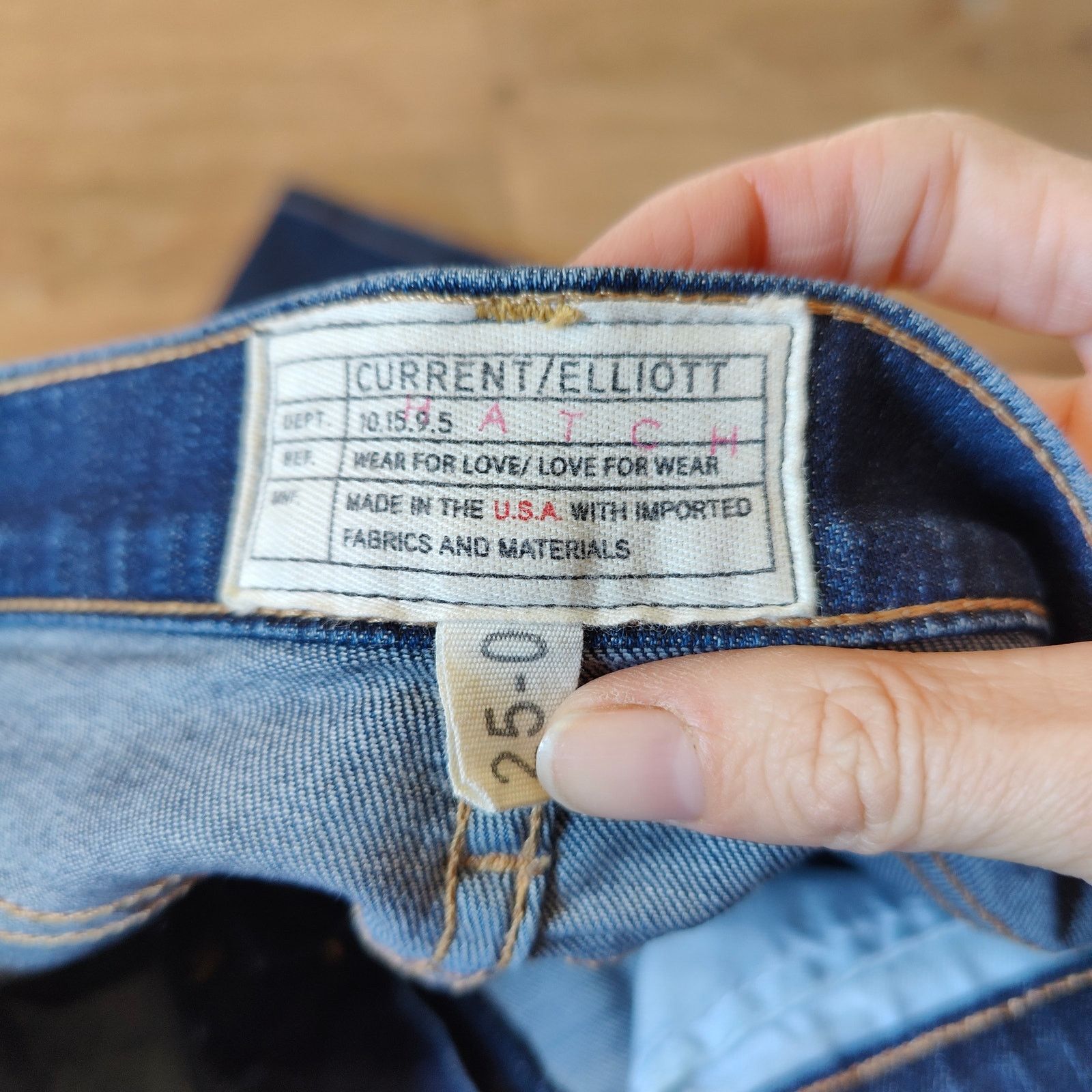 Other Hatch x Current Elliott Maternity Stiletto Jeans Womens 25 Size 25" / US 0 / IT 36 - 7 Thumbnail