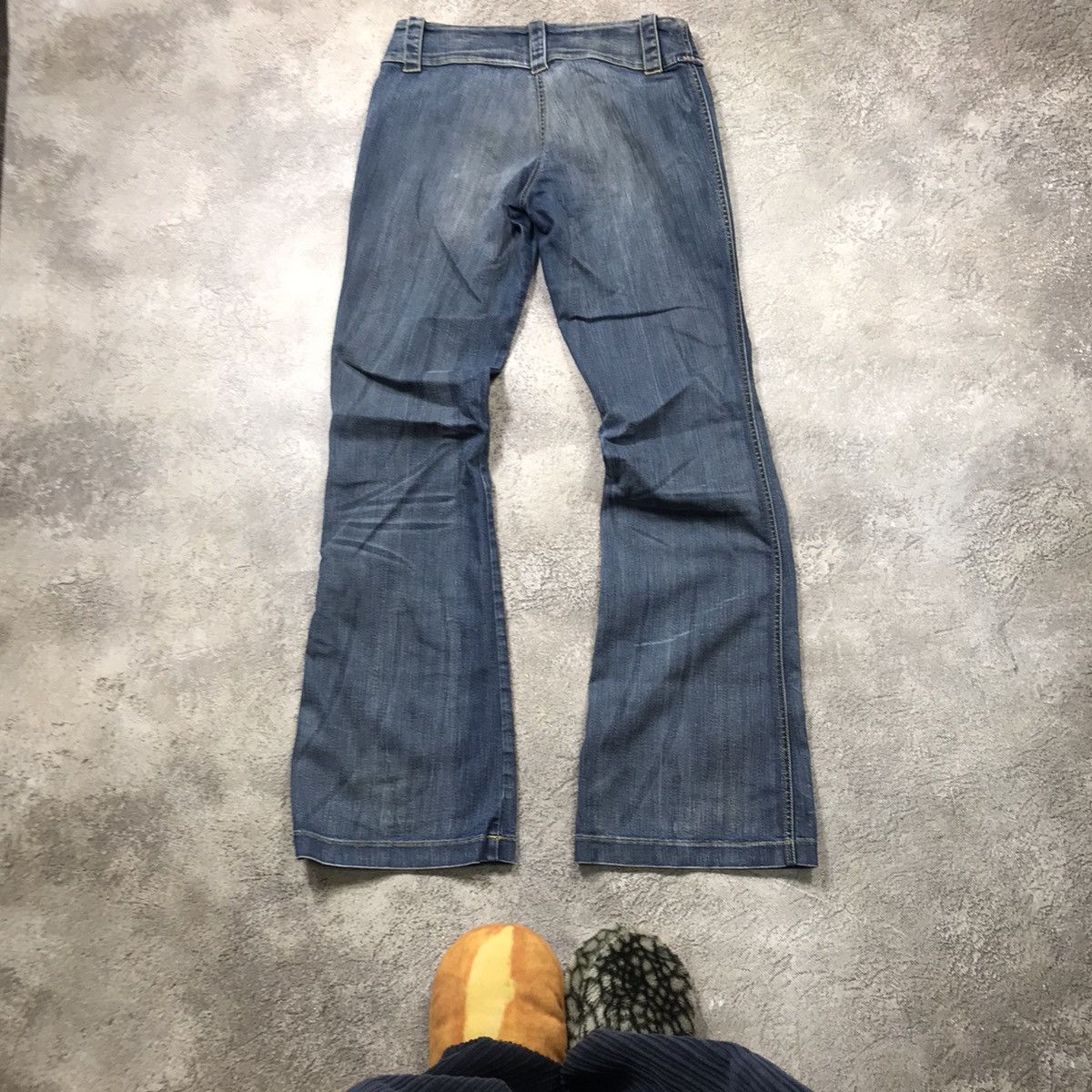 Vintage Vintage Y2K Flared Distressed Jeans Grunge Skate Boxy 29 Size 29" - 3 Thumbnail