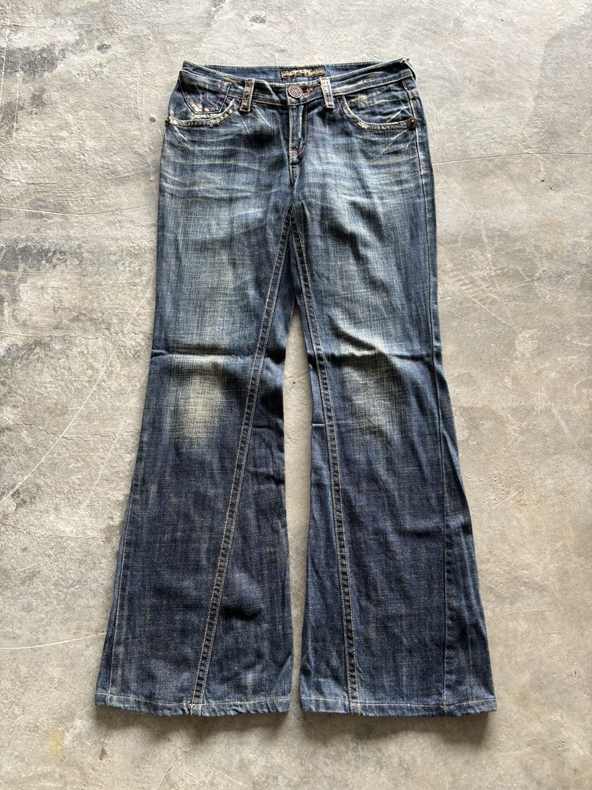 Hysteric Glamour × If Six Was Nine × Japanese Brand SICK TWIST FLARE CFLINE JAPANESE STYLE WASHED RUST SEASON Size US 30 / EU 46 - 1 Thumbnail