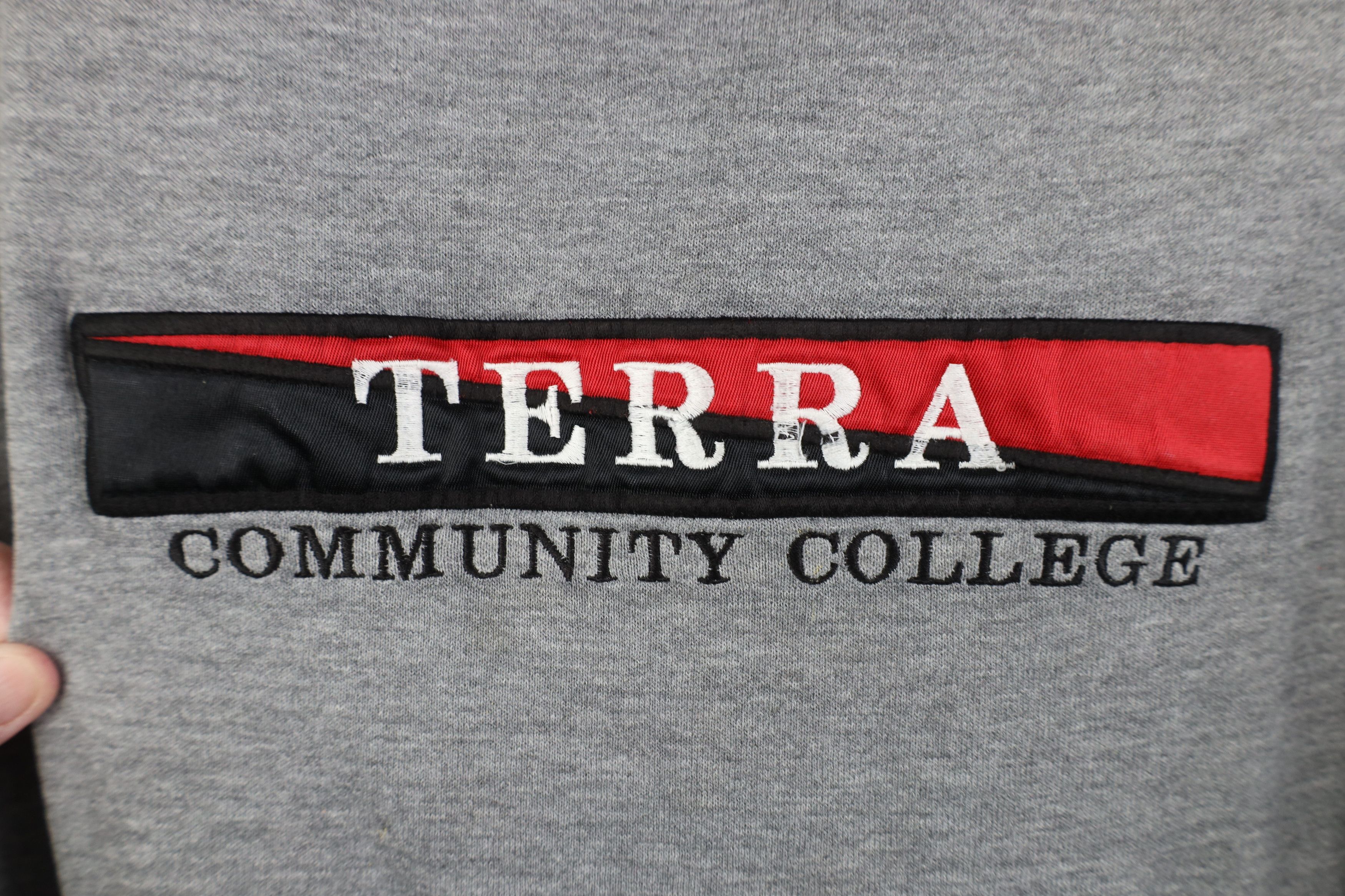 Vintage Vintage 90s Terra Community College Sweatshirt Gray USA Size US M / EU 48-50 / 2 - 4 Thumbnail