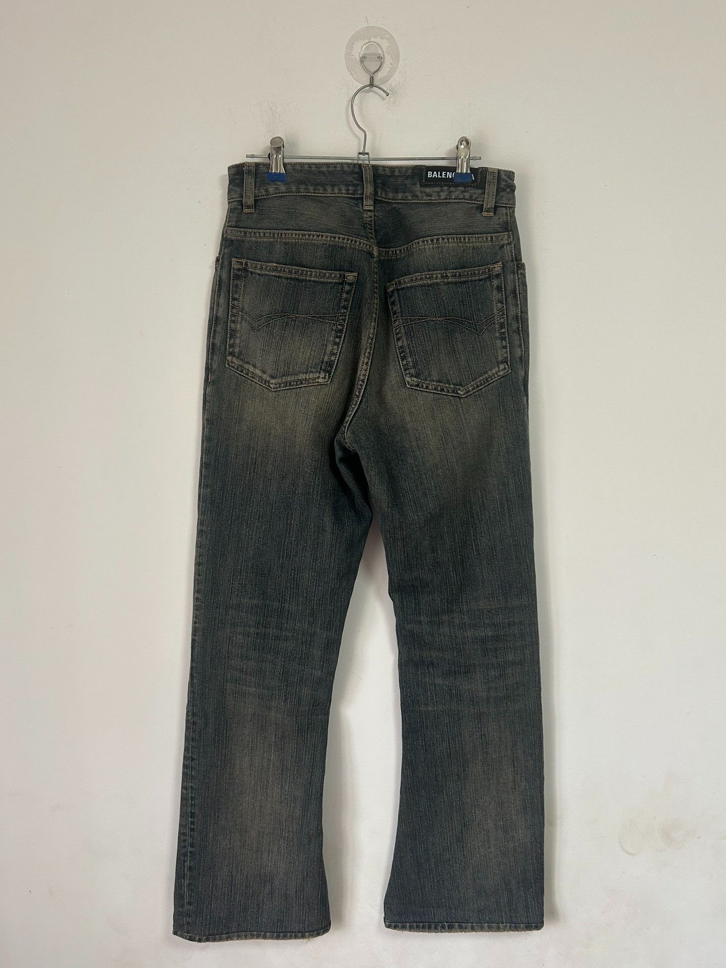 Balenciaga Balenciaga Boot cut Washed Flared logo Jeans 2501-Nextarrow Size US 26 / EU 42 - 2 Thumbnail