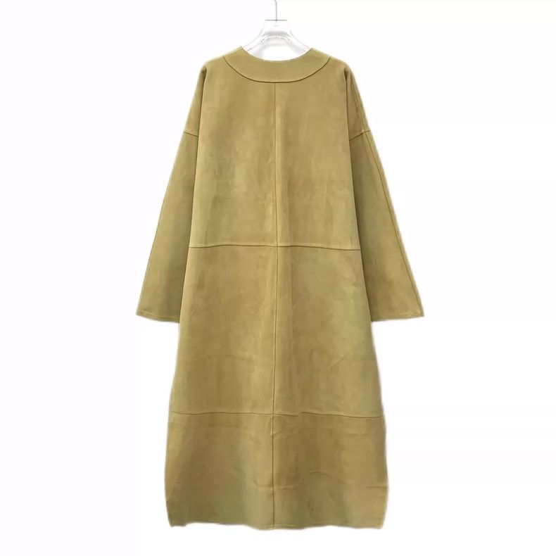 Loewe Loewe Brown and yellow logo embossed suede round neck long Size S / US 4 / IT 40 - 2 Thumbnail