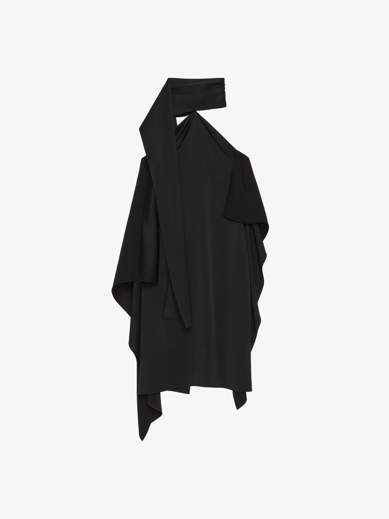 Givenchy o1n1vont0326 Scarf Dress in Black Size XS / US 0-2 / IT 36-38 - 1 Thumbnail
