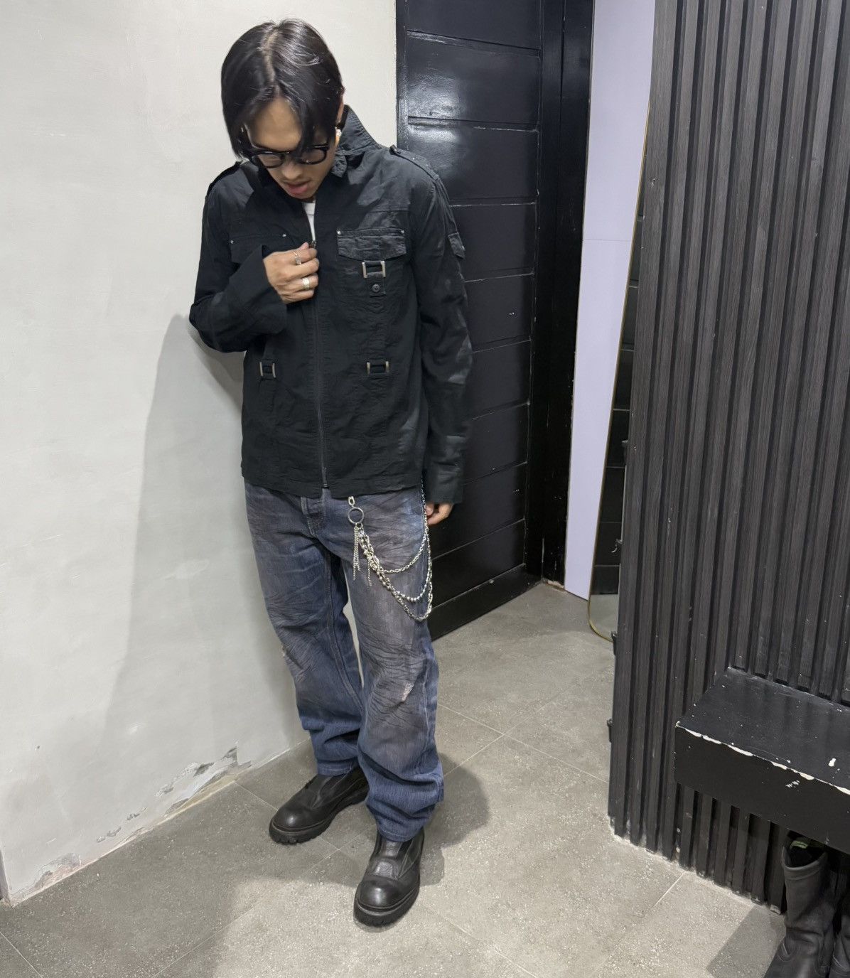 Japanese Brand Japanese Brand Signal Point Japan Bondage Long Sleeve Shirt Size US L / EU 52-54 / 3 - 11 Thumbnail