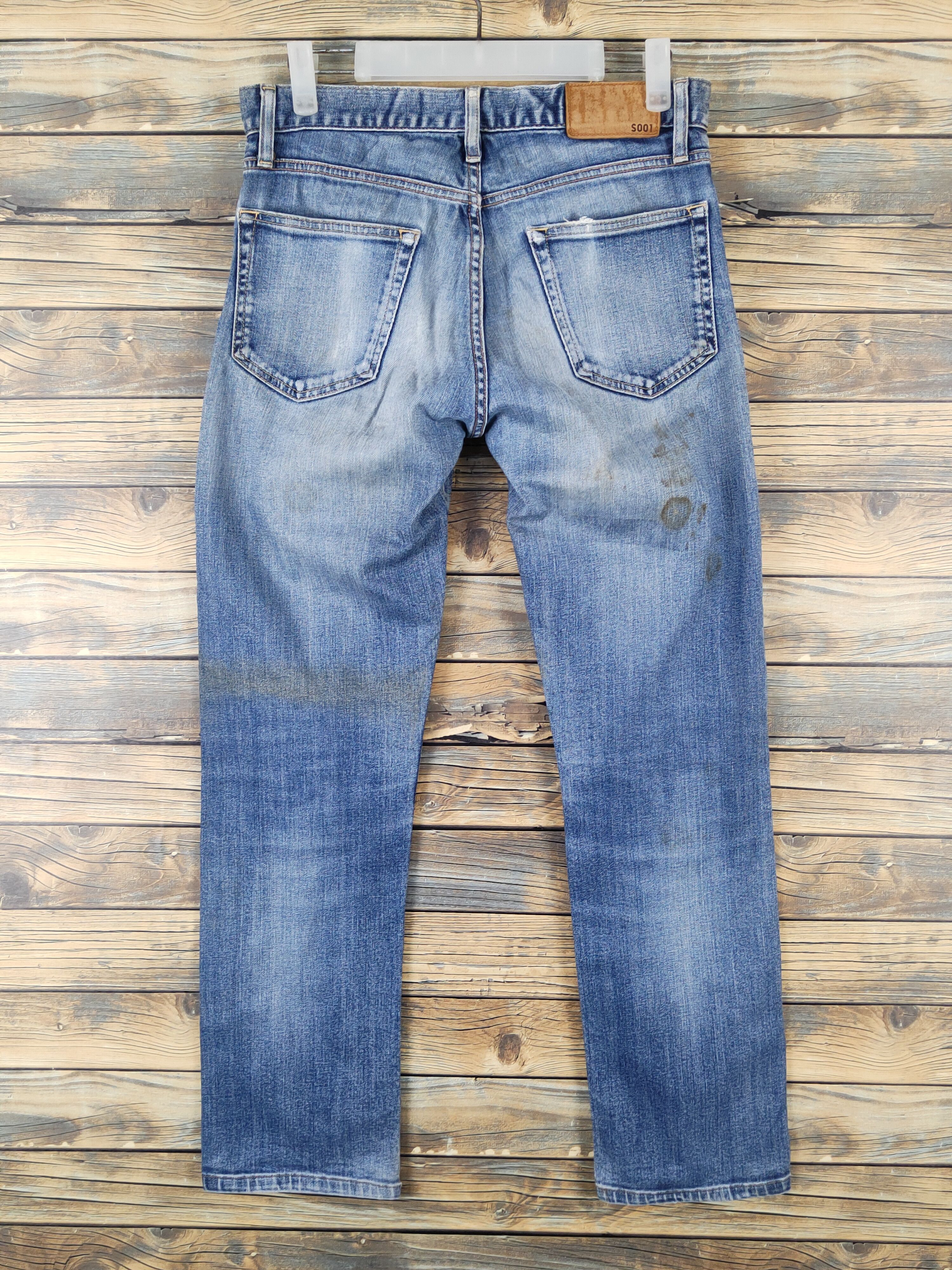 Japanese Brand Uniqlo Blue Distressed Ripped Jeans #W1491 Size US 29 - 7 Thumbnail
