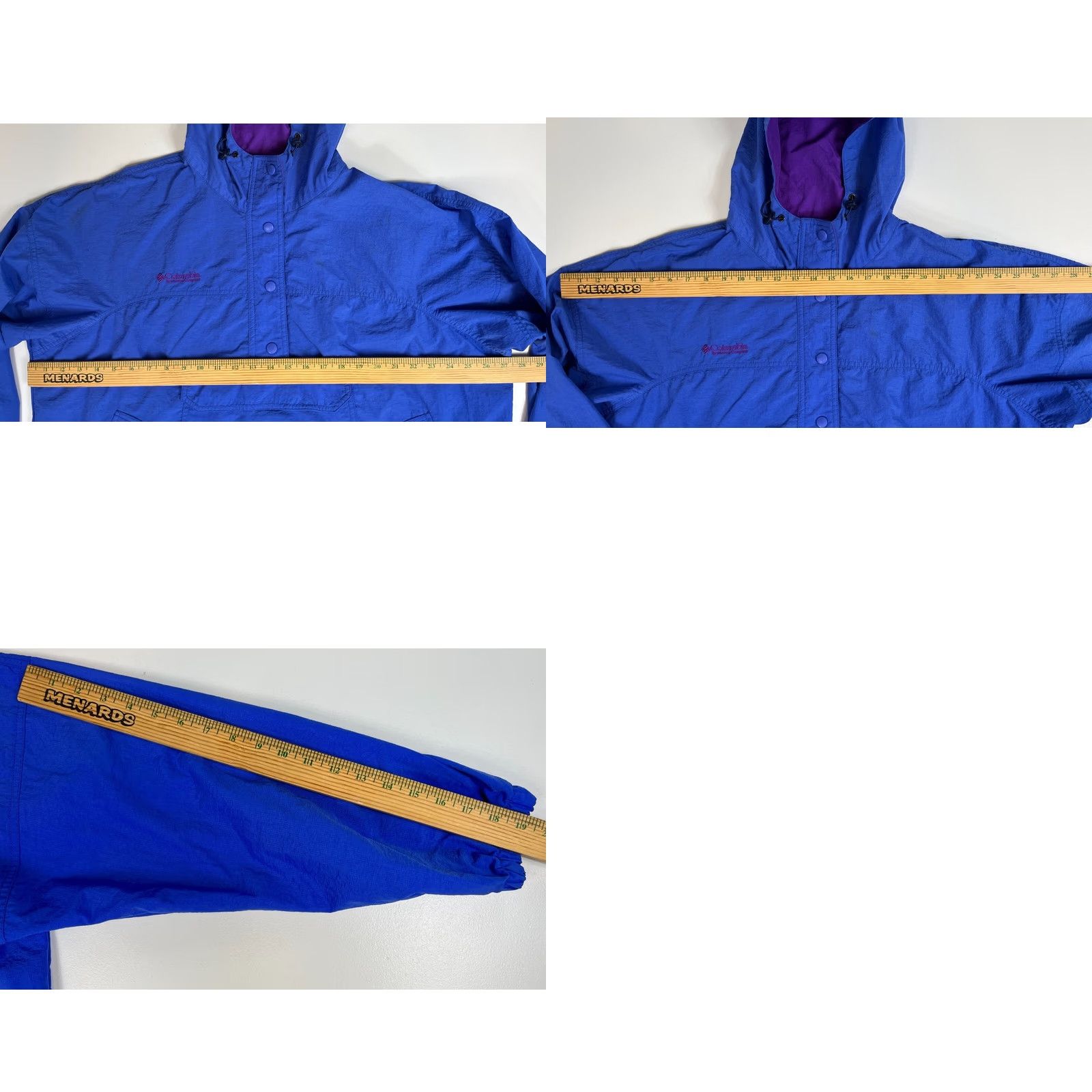 Vintage Columbia Women’s Vintage 90s Pullover Anorak Windbreaker Jacket XL Blue 90s Hooded Pockets Size XL / US 12-14 / IT 48-50 - 9 Thumbnail