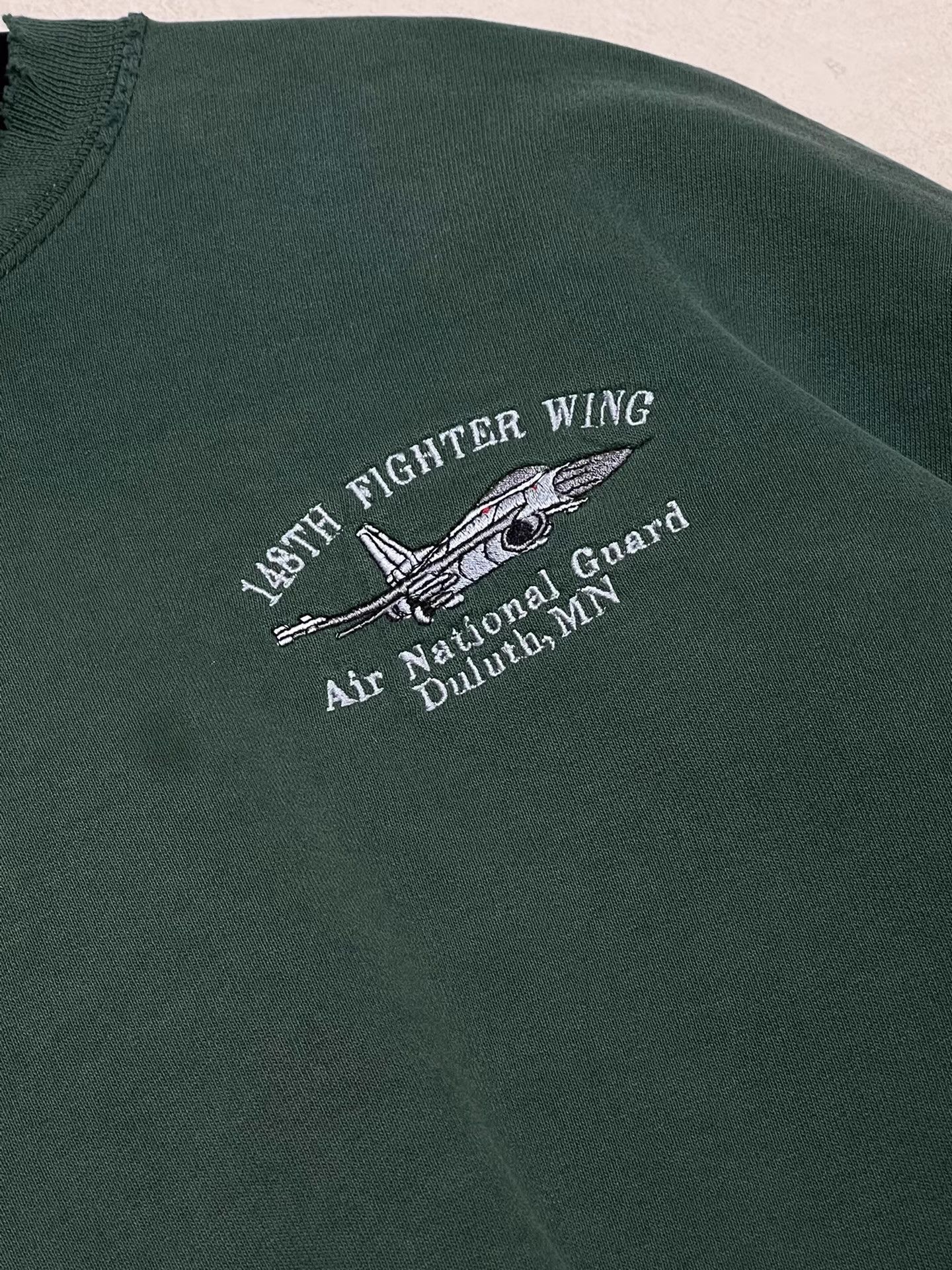 Vintage 80s Vintage Needle Green Boxy Sweatshirt Q13 Size US XL / EU 56 / 4 - 7 Thumbnail