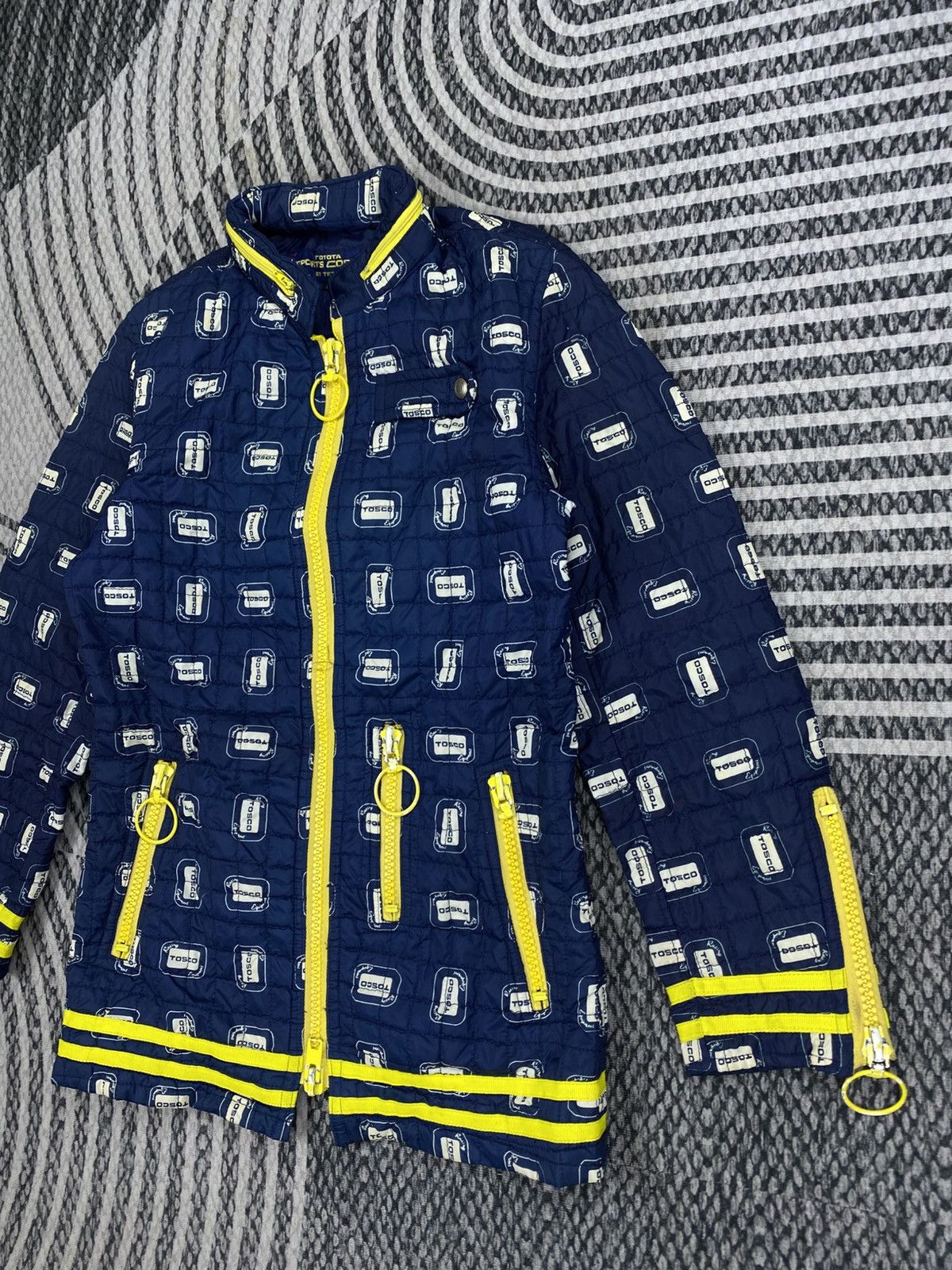 Japanese Brand Vtg Toyota Sport Corner By Tetsu Navy Quilted Zip Jacket Size US S / EU 44-46 / 1 - 4 Thumbnail