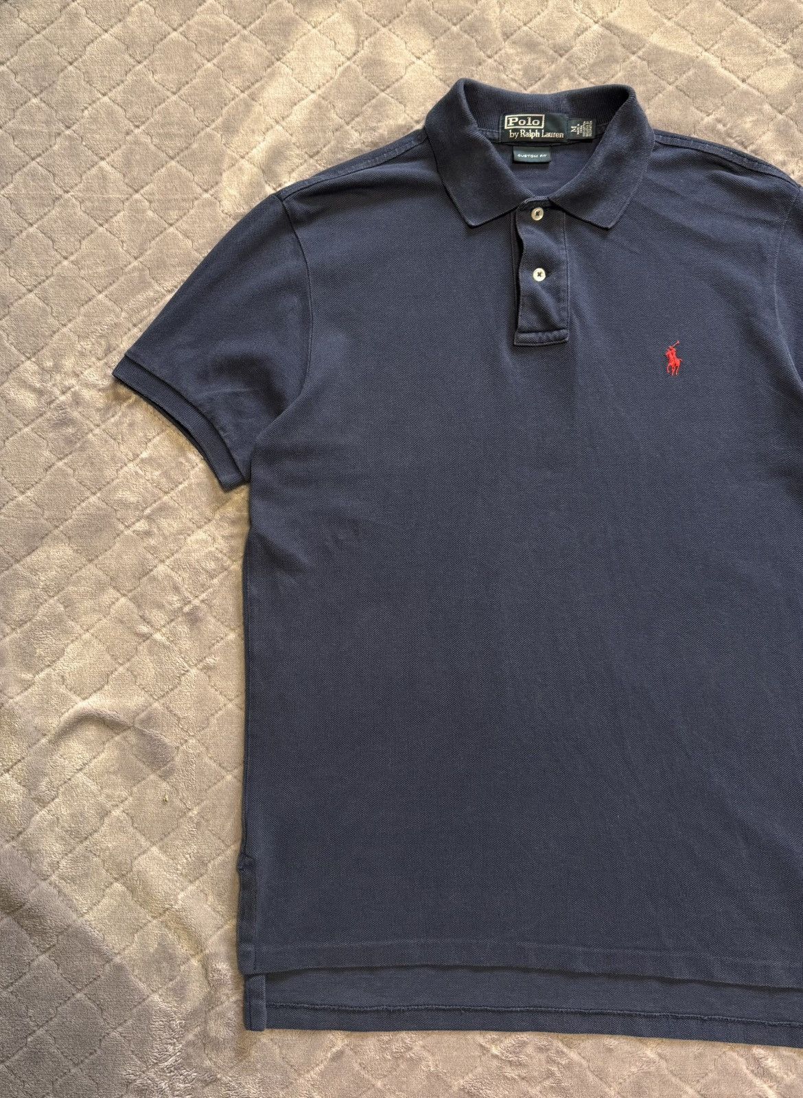 Polo Ralph Lauren × Vintage Vintage Polo Ralph Lauren Classic Navy Polo Shirt Size US M / EU 48-50 / 2 - 2 Thumbnail