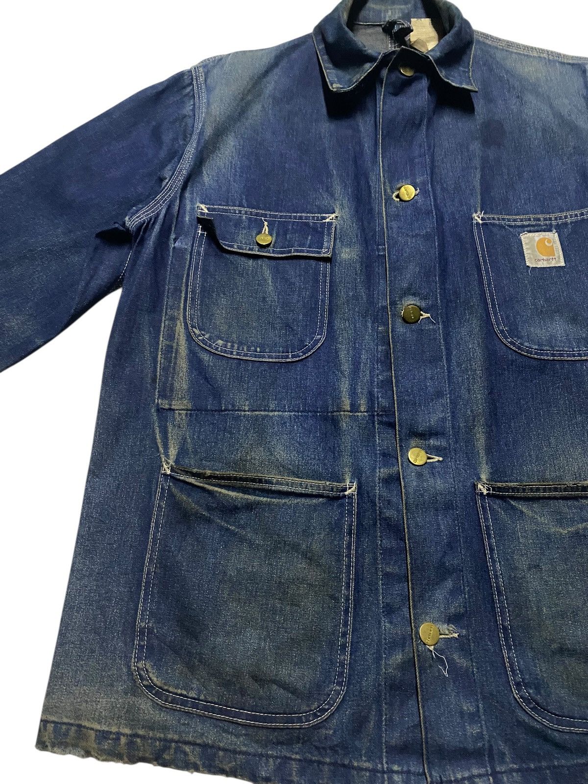 Carhartt 70s Carhartt Style Denim Chore Jacket Workwear Made USA 40 Size US S / EU 44-46 / 1 - 5 Thumbnail