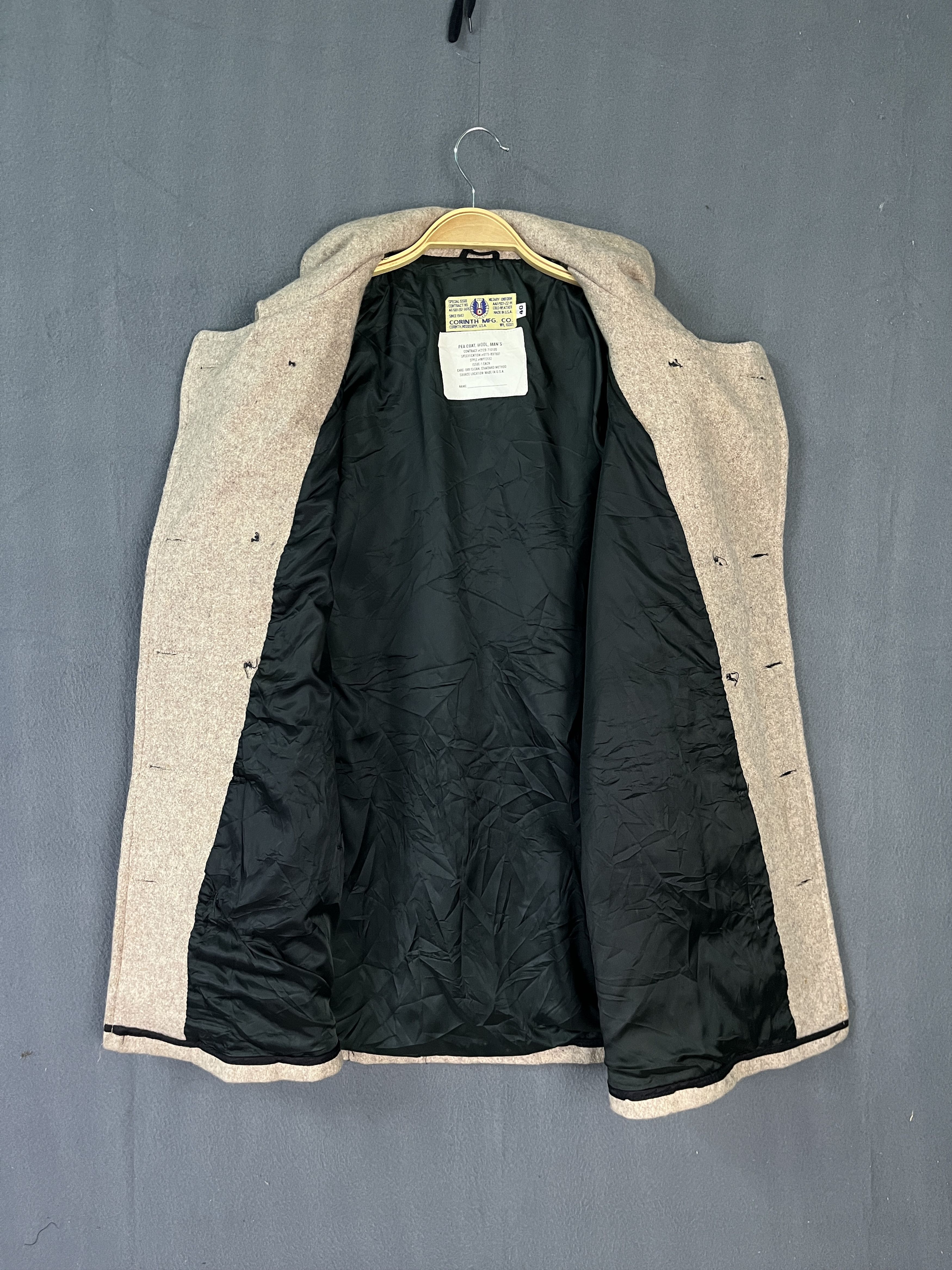 Vintage Corinth Mfg Pea Coat Made in USA Military Uniform Size US M / EU 48-50 / 2 - 7 Thumbnail