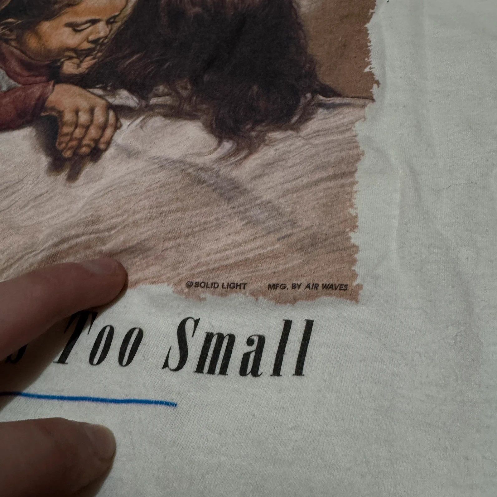 Band Tees Vintage Jesus T-shirt „no prayer is too small“ Size US XL / EU 56 / 4 - 3 Thumbnail