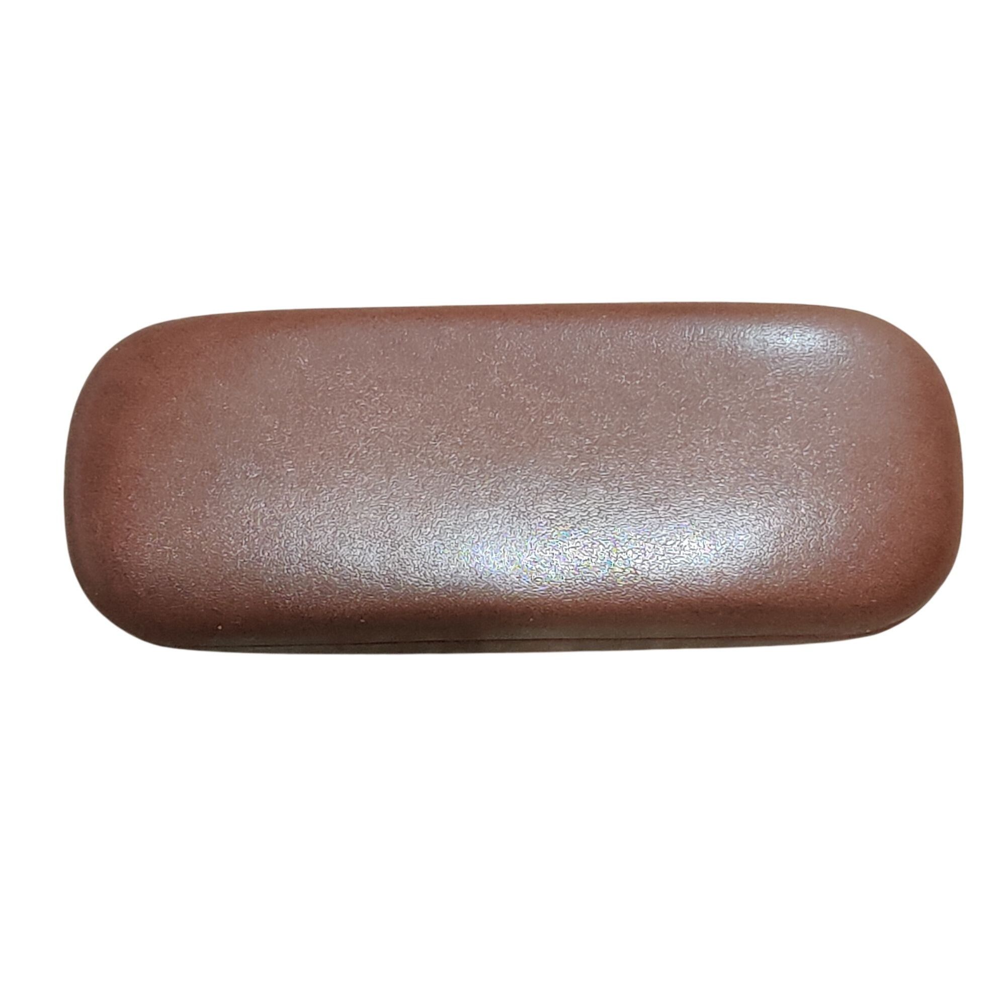 Other Brown Eyeglass Case Structured Clamshell Hard Shell Glasses Size ONE SIZE - 2 Thumbnail