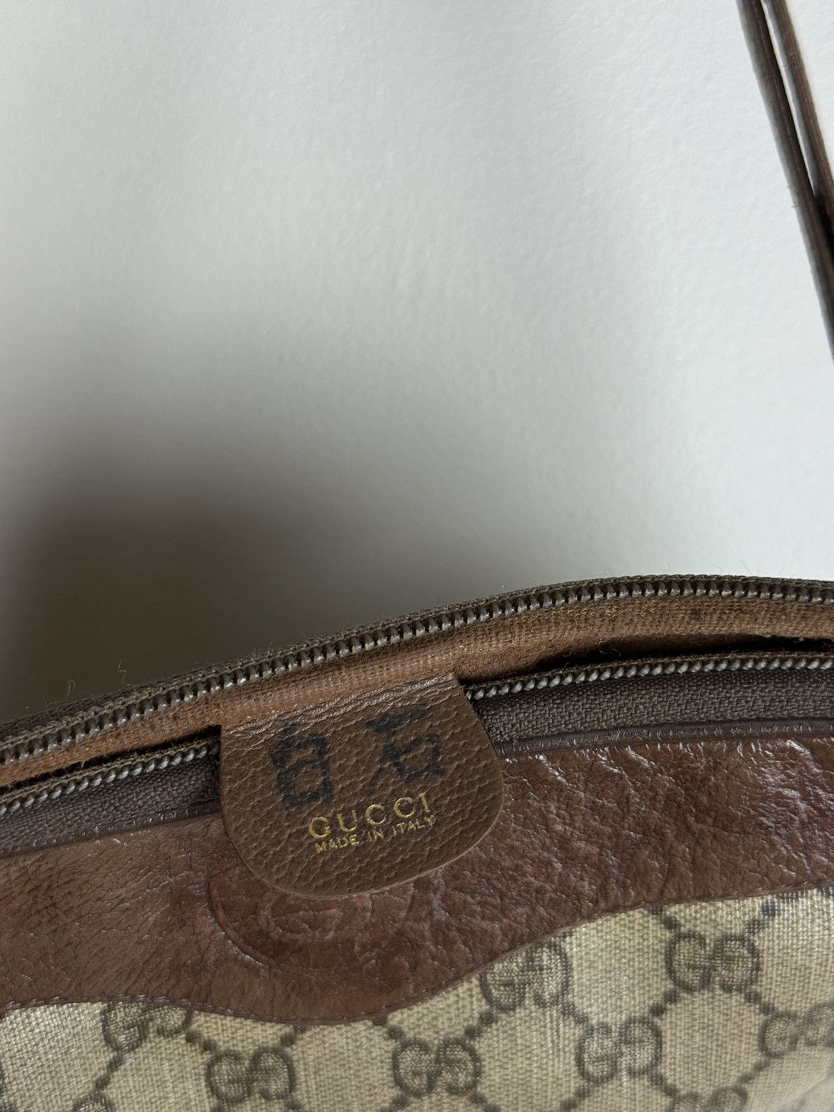 Gucci Vintage leather hand bag Gucci original luxury rare item Size ONE SIZE - 7 Thumbnail
