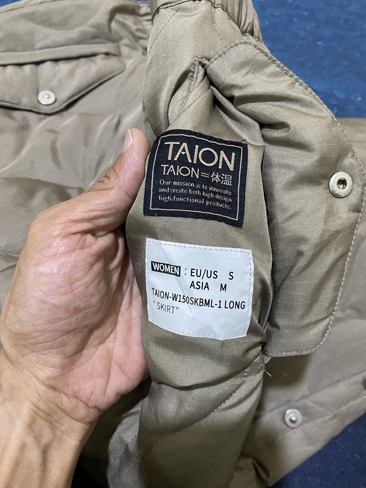 Japanese Brand TAION Military Snap Button Down Skirt ( Soft Shell ) Size 28" / US 6 / IT 42 - 2 Thumbnail