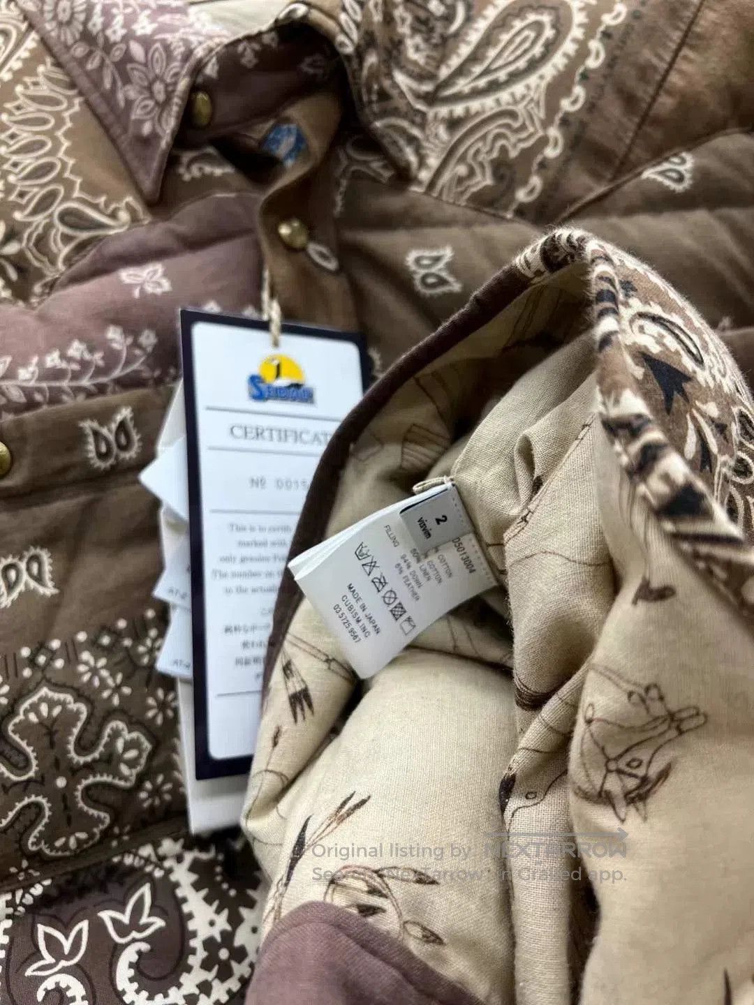 Visvim visvim kerchief down jacket in brown. Size US M / EU 48-50 / 2 - 9 Thumbnail
