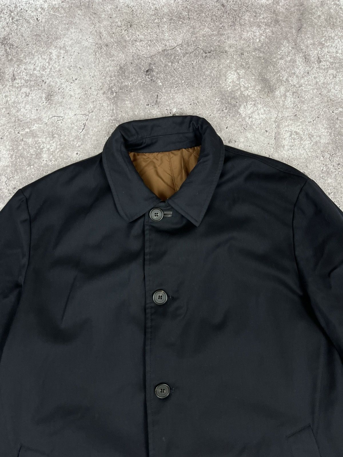 Corneliani Corneliani Reversible Coat Jacket Brown Blue Size US L / EU 52-54 / 3 - 17 Thumbnail