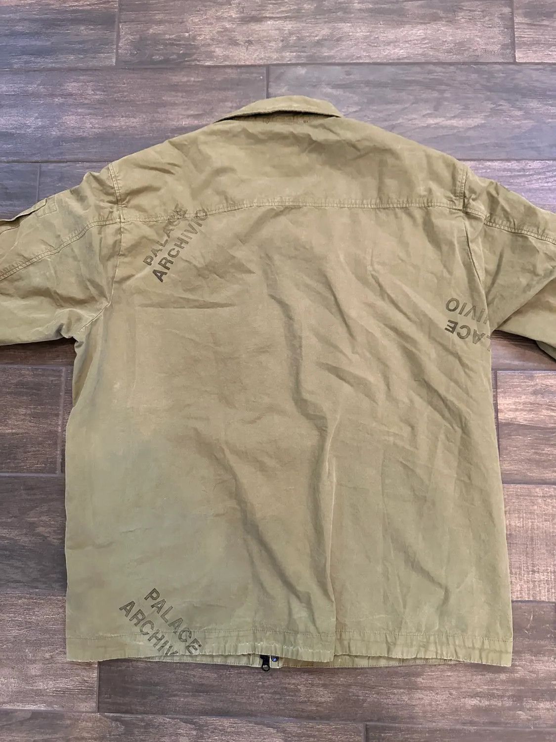 C.P. Company × Palace Palace x CP Company Washed Cotton Shirt Jacket Olive Green Size US XL / EU 56 / 4 - 7 Thumbnail