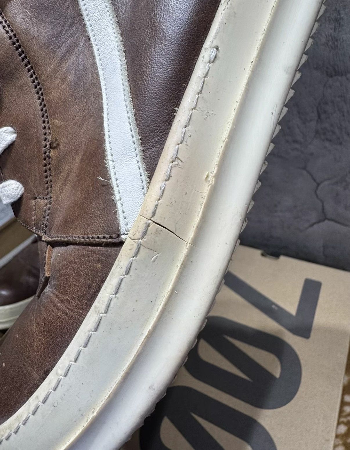 Rick Owens Rick Owens Geobasket, Mocha Brown & White K37 Size US 9.5 / EU 42-43 - 6 Thumbnail