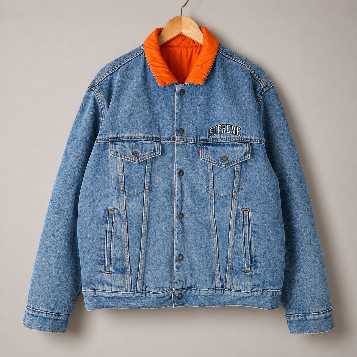 Levi's × Supreme Large Supreme Levi's Leopard Denim Jacket | Grailed
