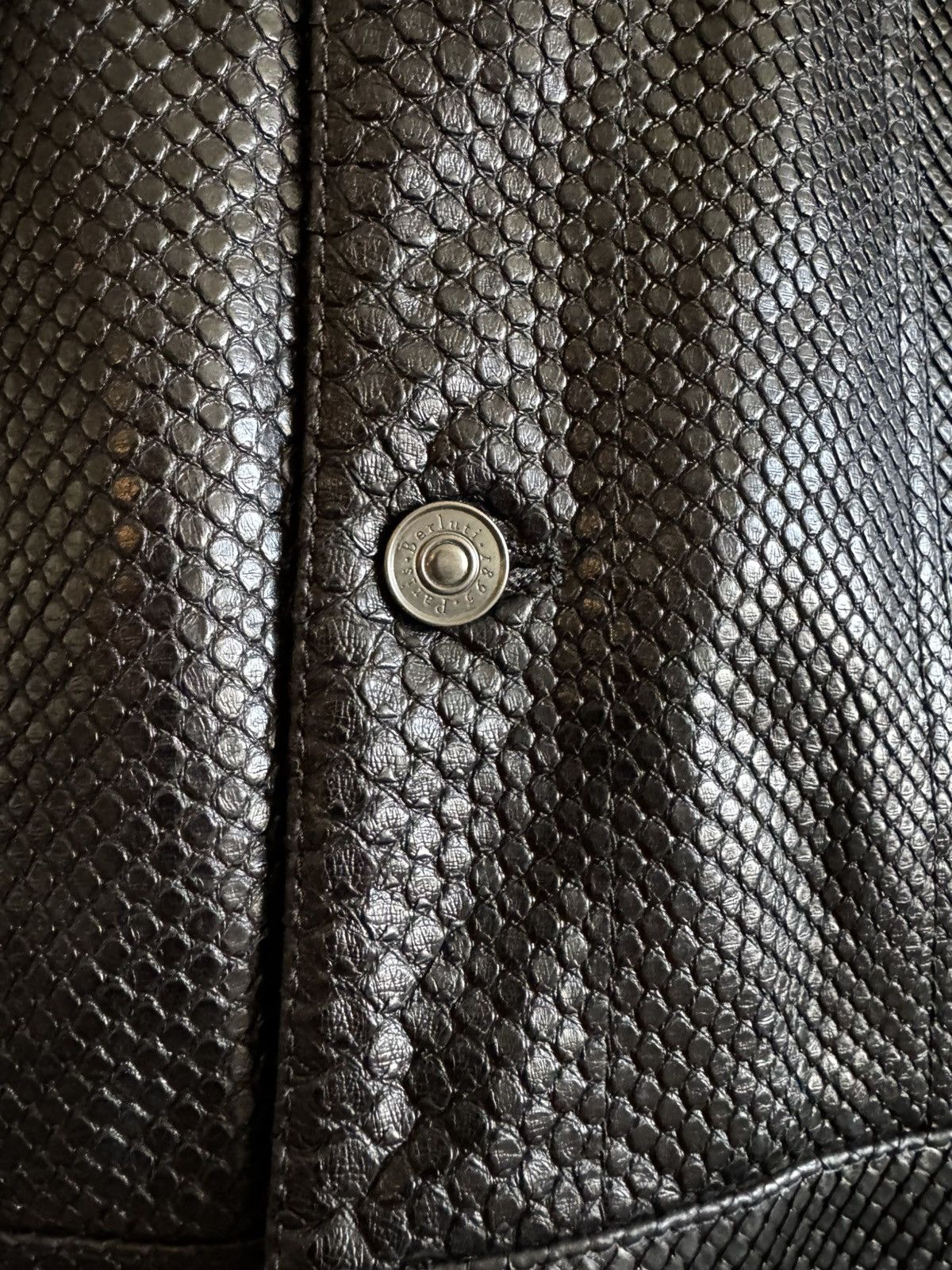 Berluti Berluti Haider Ackerman Runway Python Trucker Jacket Size US L / EU 52-54 / 3 - 3 Thumbnail