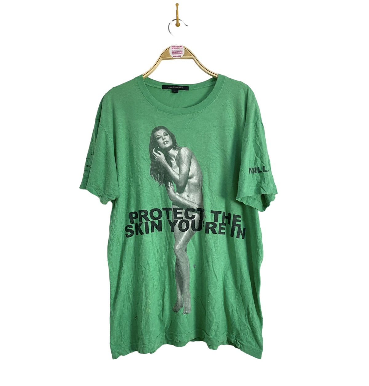 image of Marc Jacobs Marc Jacob Protect The Skin You’Re In Tshirt in Green, Men's (Size Large)
