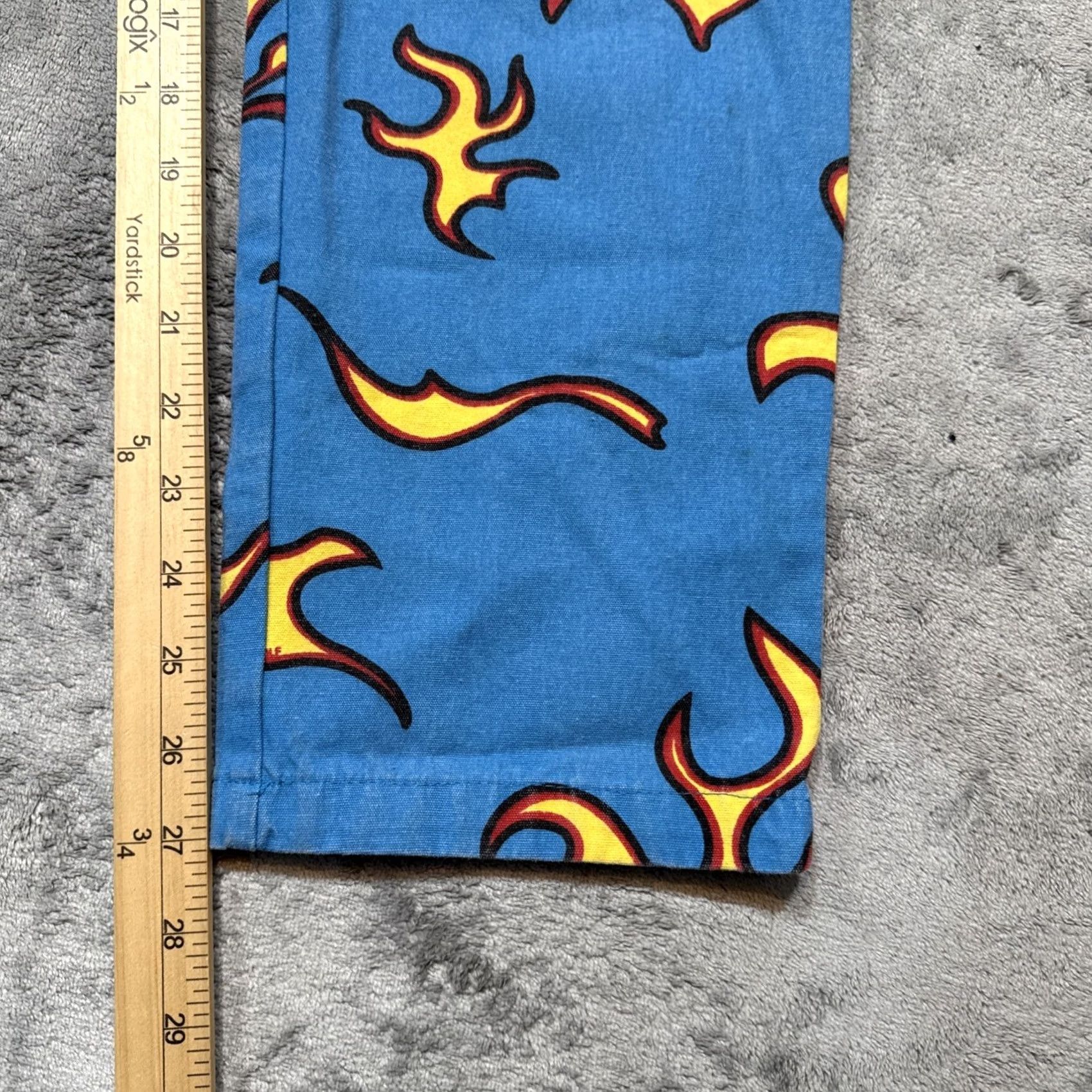 Golf Wang GOLF WANG Flame Pants Mens 28x27 Blue Cotton Tapered Chino Tyler The Creator Size US 28 / EU 44 - 4 Thumbnail