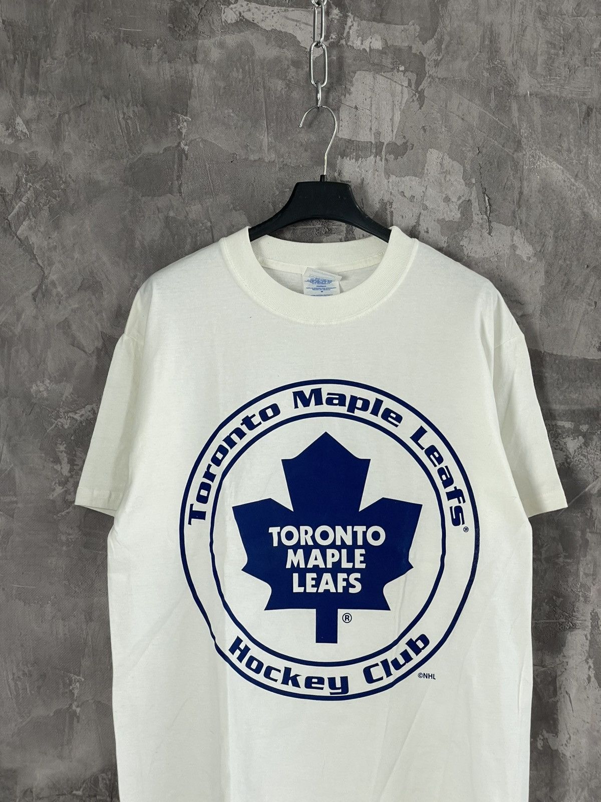 NHL × Vintage Vintage 1990s Toronto Maple Leafs NHL Hockey Graphic T Shirt Size US M / EU 48-50 / 2 - 2 Thumbnail
