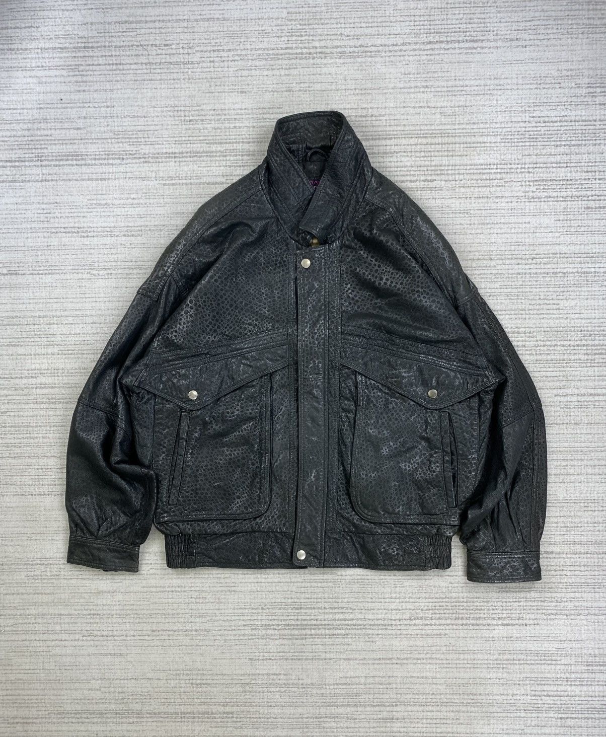 Leather Vintage Giorgio Mobiani Bombers Leather Jacket Size US L / EU 52-54 / 3 - 6 Thumbnail