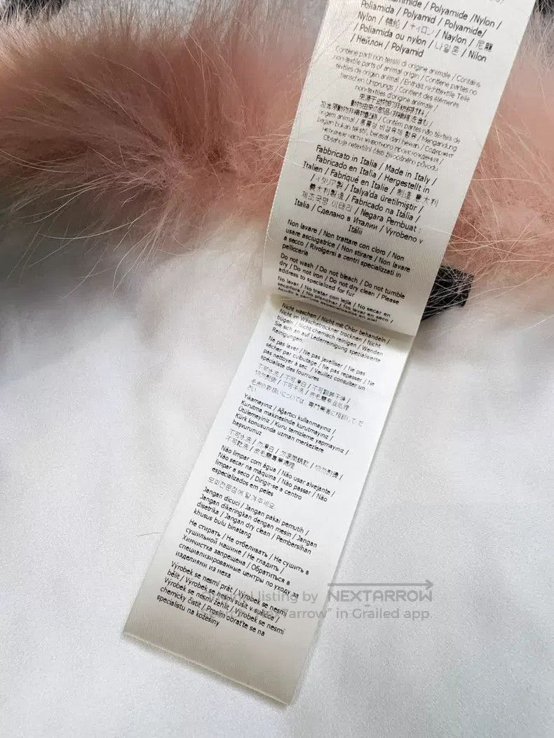 Fendi Fendi size 21*96cm Blush Pink Big Logo Fur Scarf, Fox Fur M Size ONE SIZE - 8 Thumbnail