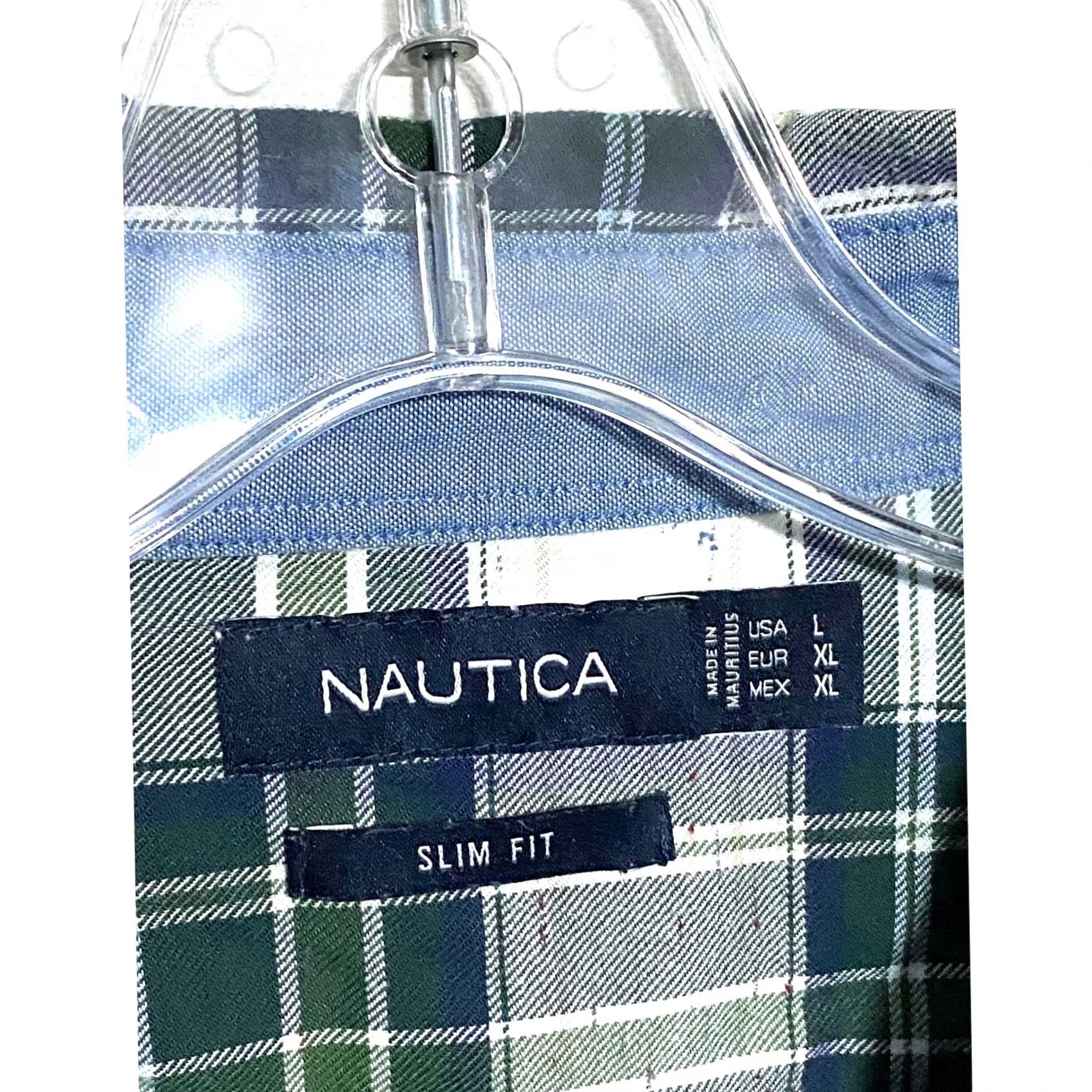 Nautica Nautica Slim Fit Flannel Green Plaid Button Shirt Mens L Garpcore Grunge Preppy Shirt Size US L / EU 52-54 / 3 - 5 Thumbnail
